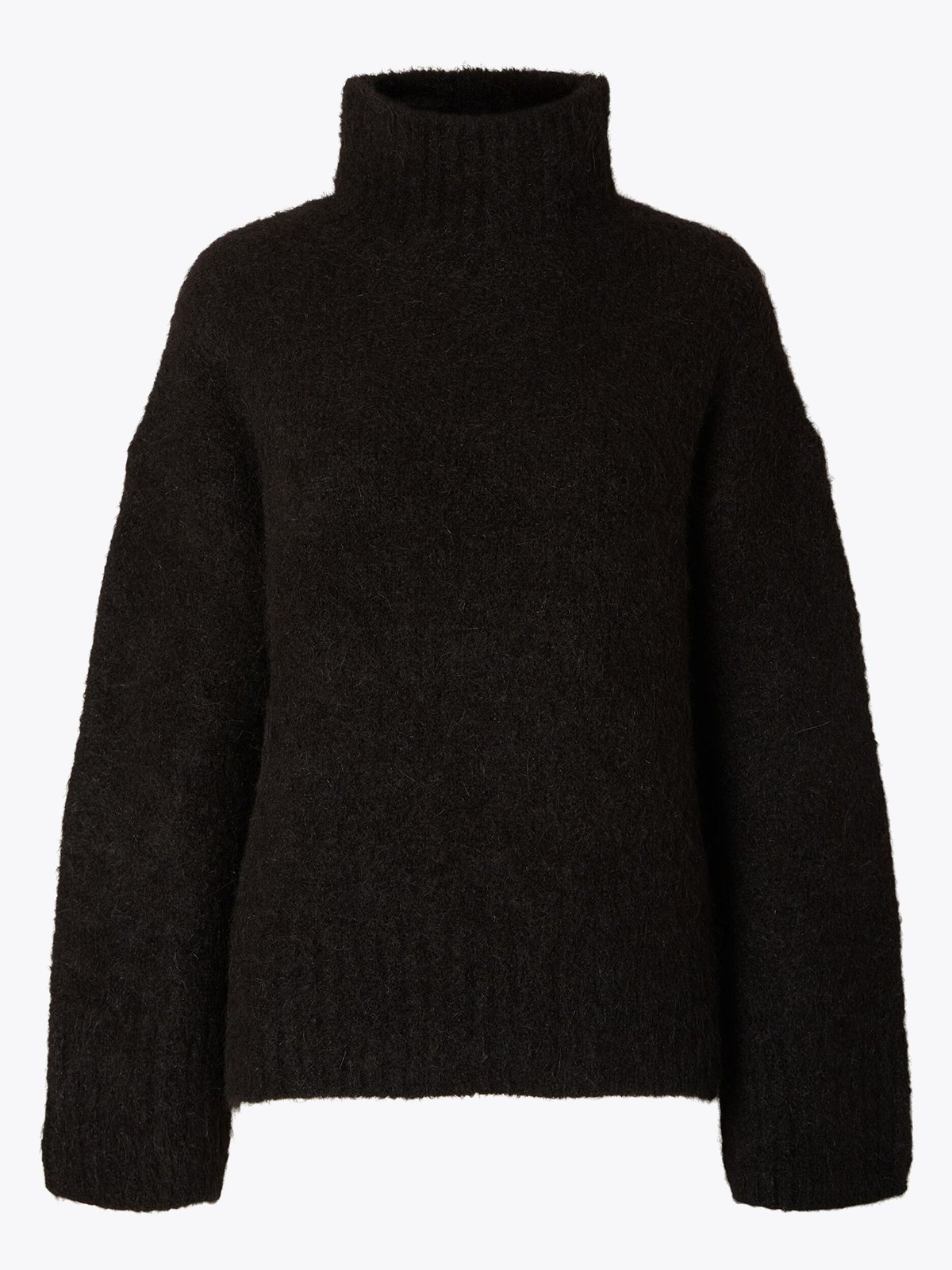 Selected Femme Gabella Long Sleeve Knit High-Neck Black