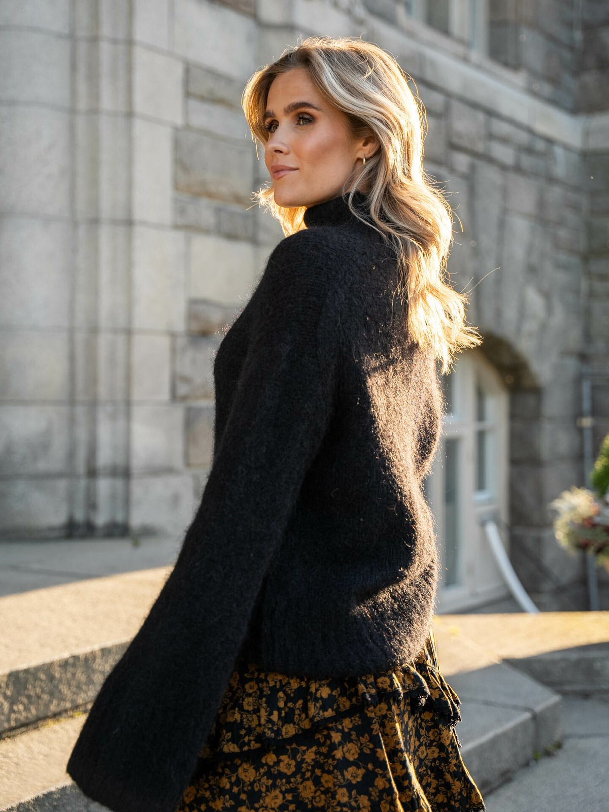 Selected Femme Gabella Long Sleeve Knit High-Neck Black