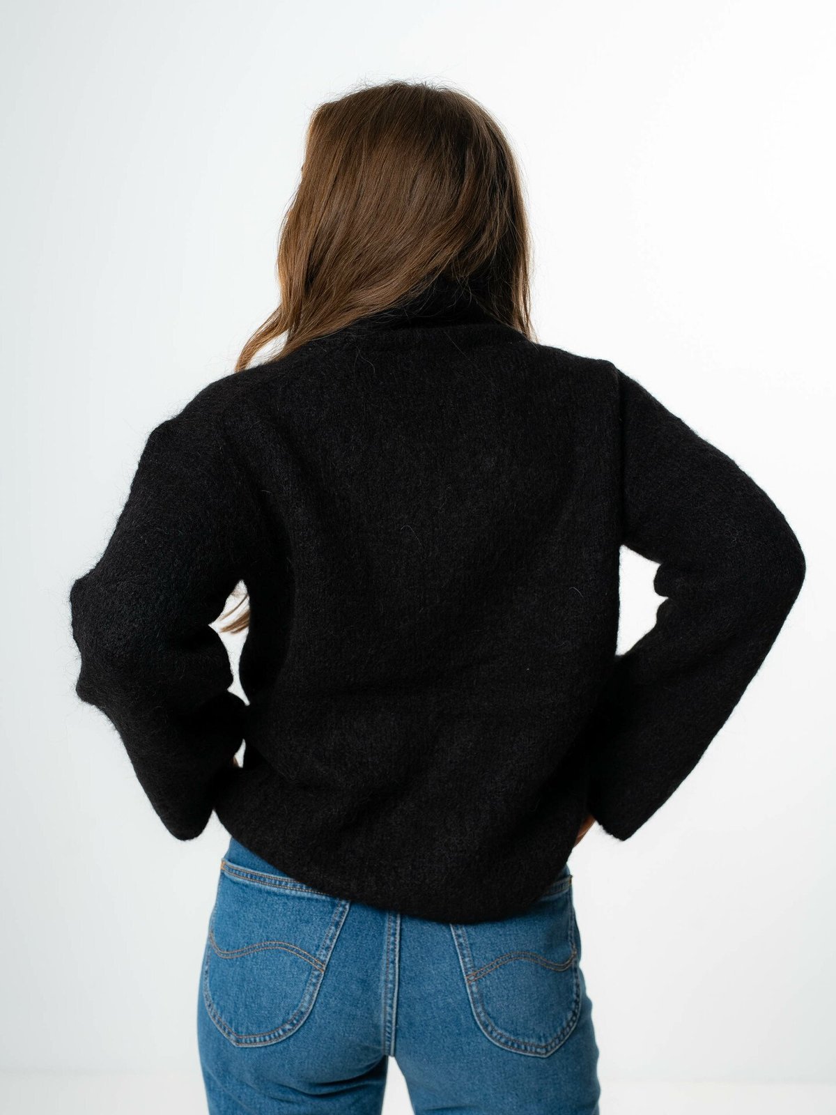 Selected Femme Gabella Long Sleeve Knit High-Neck Black