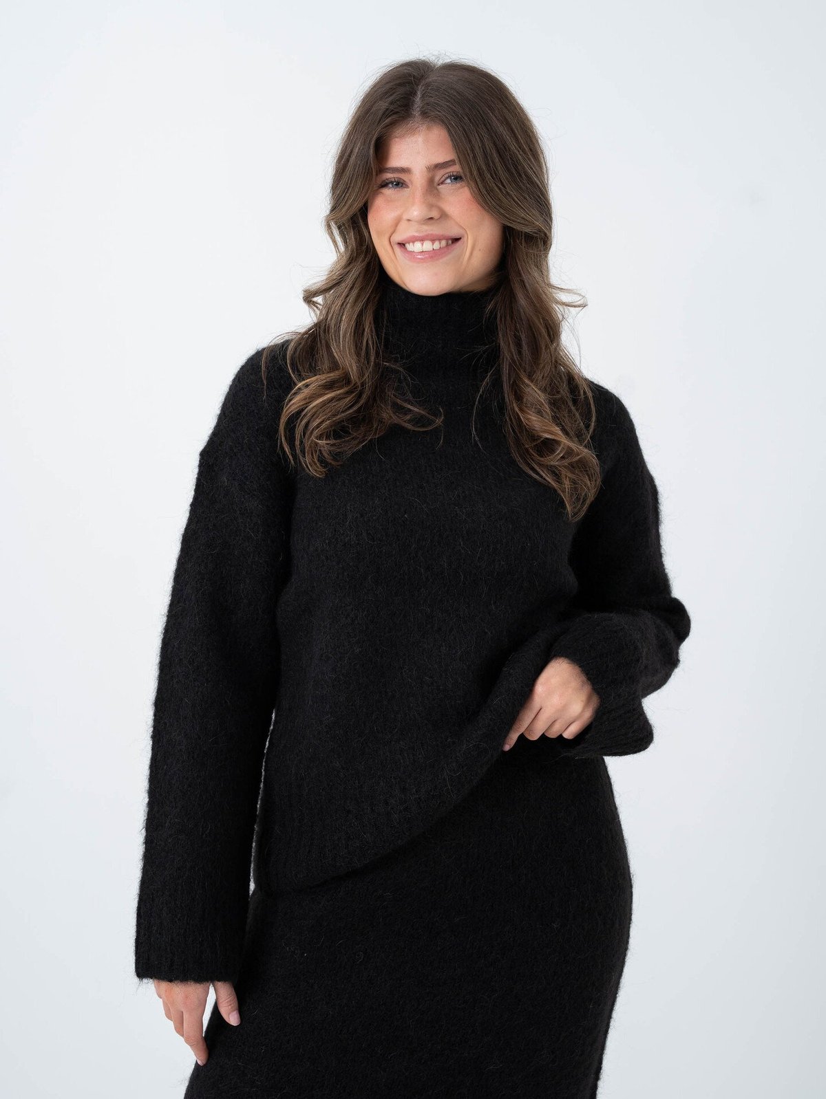 Selected Femme Gabella Long Sleeve Knit High-Neck Black