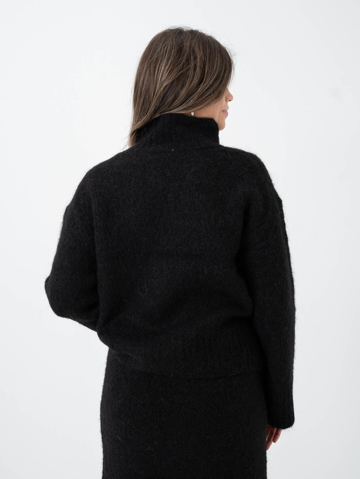 Selected Femme Gabella Long Sleeve Knit High-Neck Black