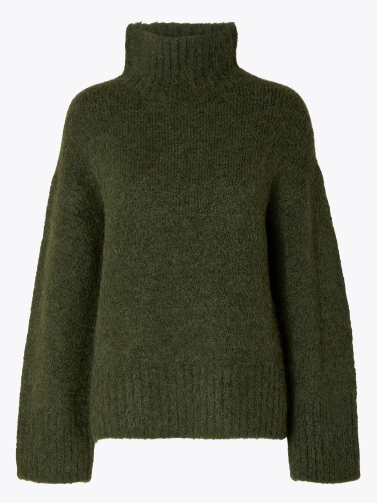 Selected Femme Gabella Long Sleeve Knit High-Neck Duffelbag