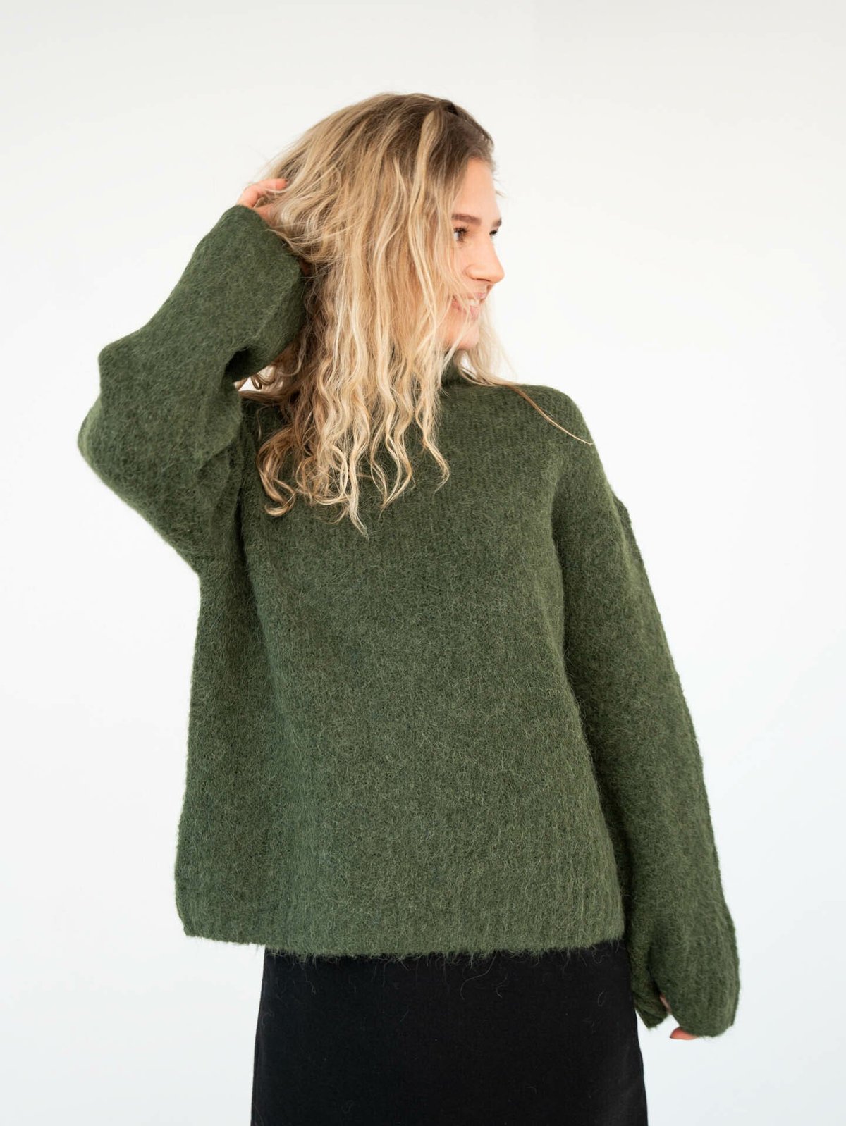 Selected Femme Gabella Long Sleeve Knit High-Neck Duffelbag