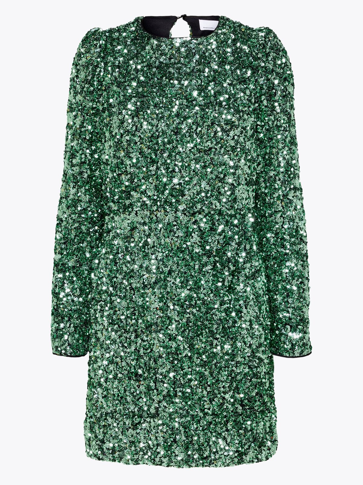 Selected Femme Colyn Long Sleeve Short Sequins Dress Loden Frost