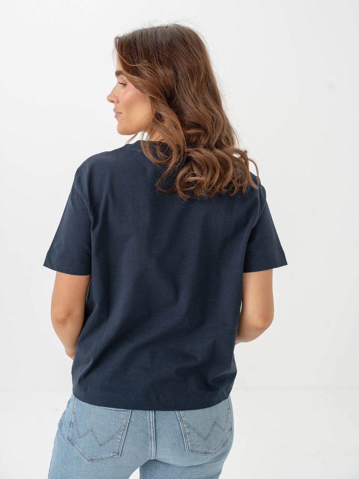 Selected Femme Essential Short Sleeve Boxy Tee Dark Sapphire