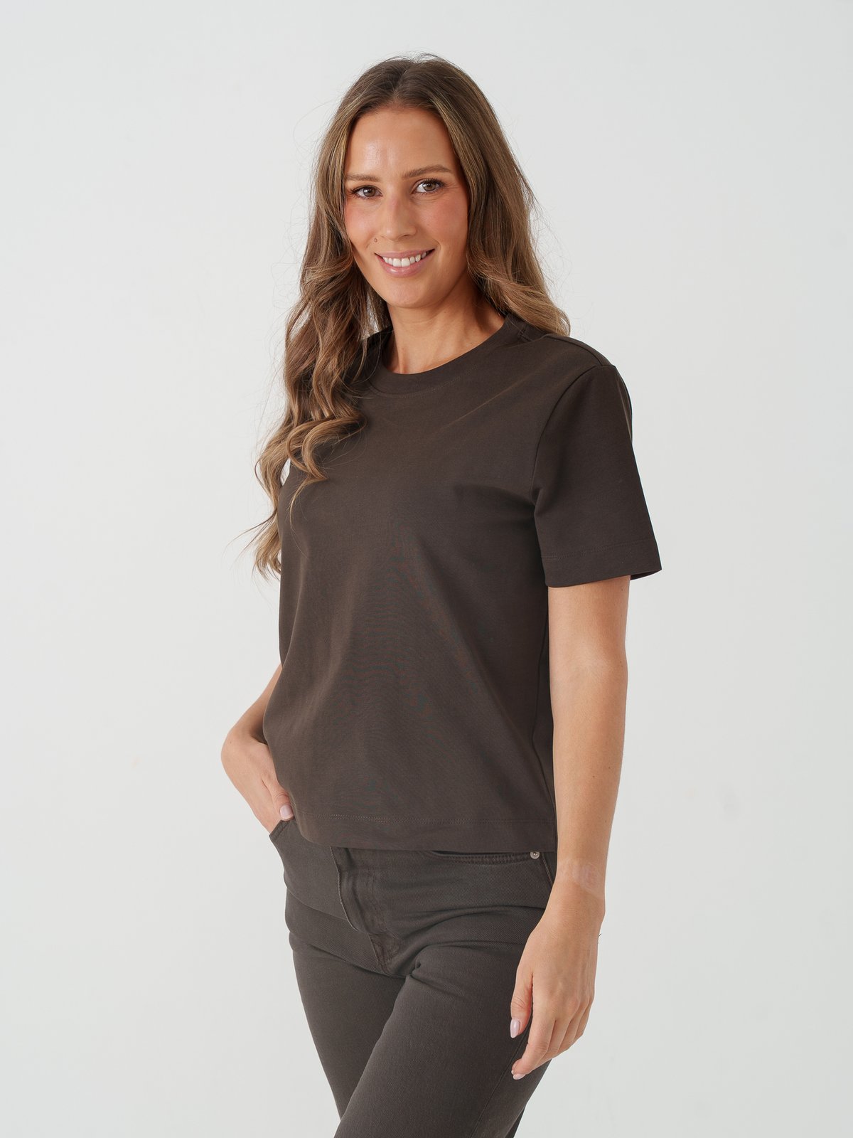 Selected Femme Essential Short Sleeve Boxy Tee Delicioso