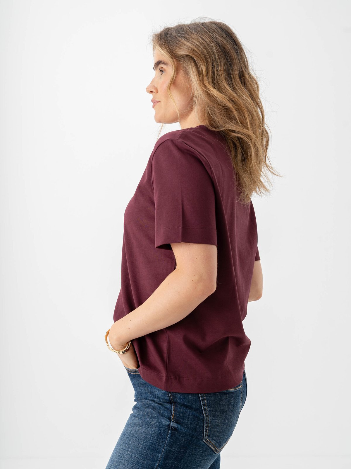 Selected Femme Essential Short Sleeve Boxy Tee Fig