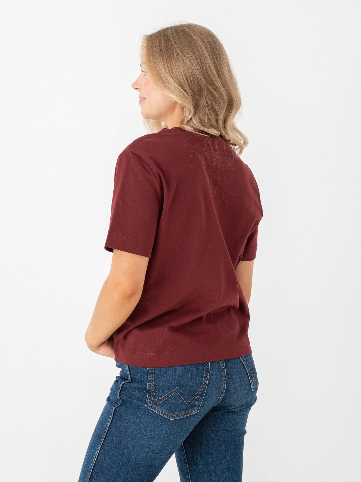 Selected Femme Essential Short Sleeve Boxy Tee Tawny Port