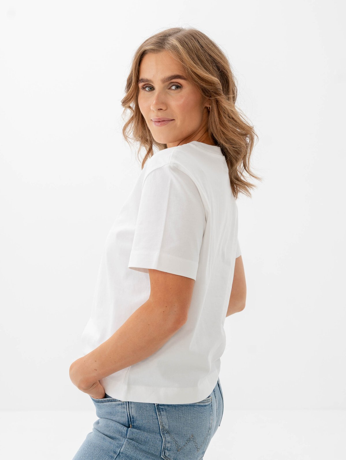 Selected Femme Essential Short Sleeve Boxy Tee White