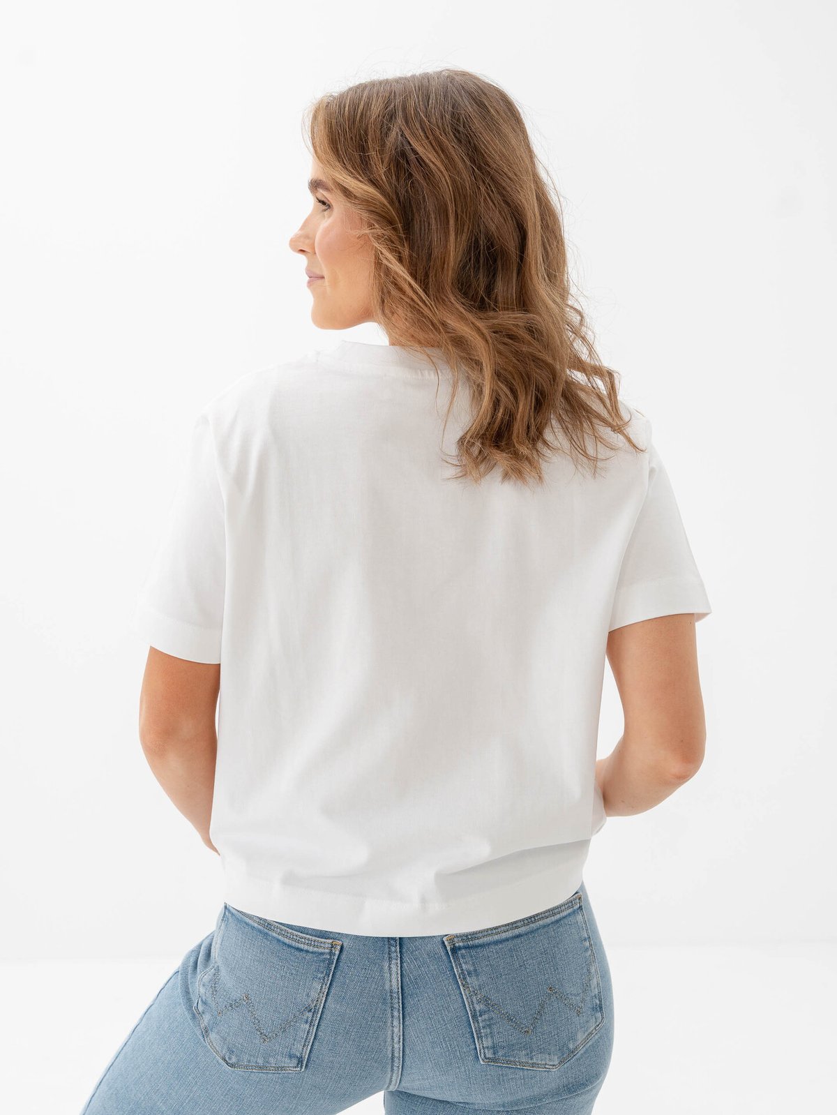 Selected Femme Essential Short Sleeve Boxy Tee White