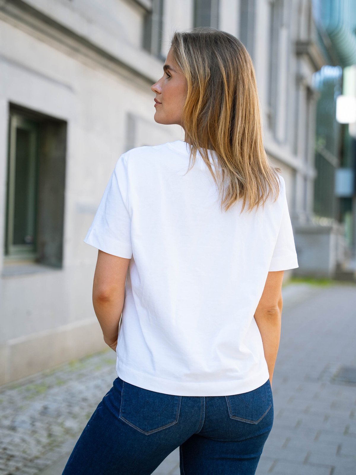 Selected Femme Essential Short Sleeve Boxy Tee White