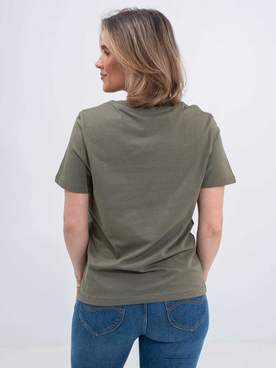 Selected Femme Essential Short Sleeve V-Neck Tee Kalamata