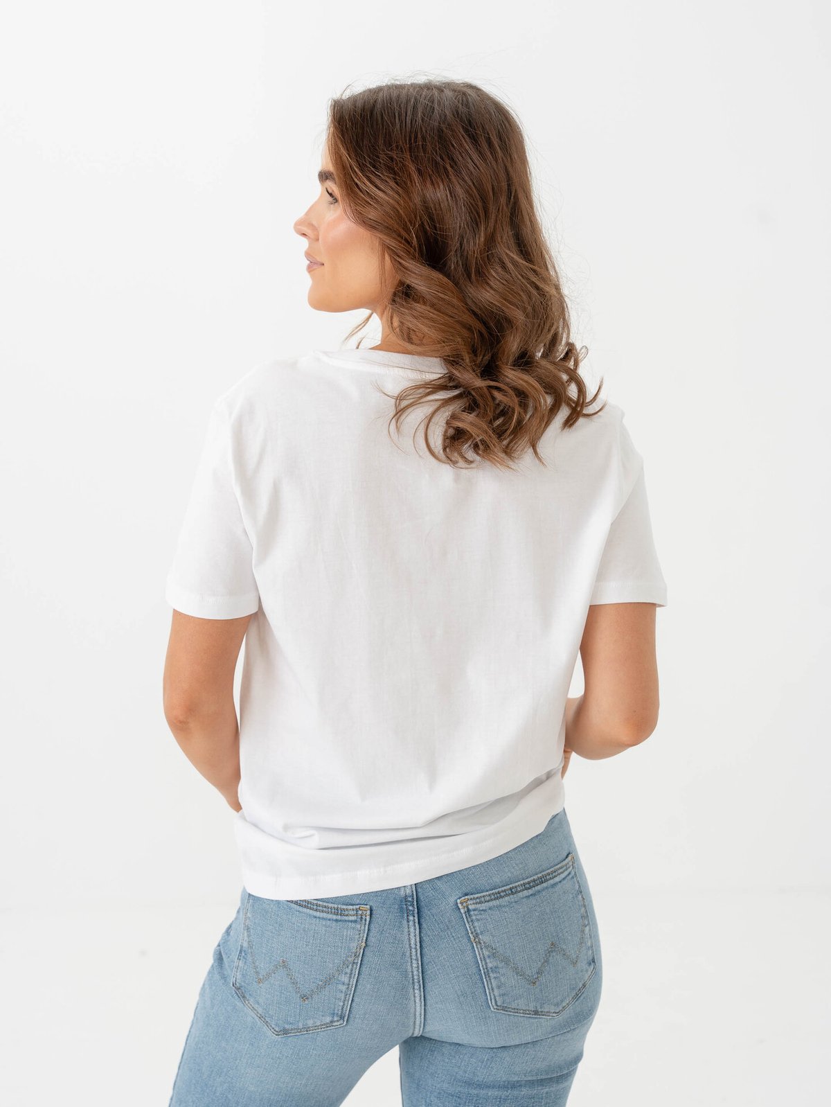 Selected Femme Essential Short Sleeve V-Neck Tee Bright White