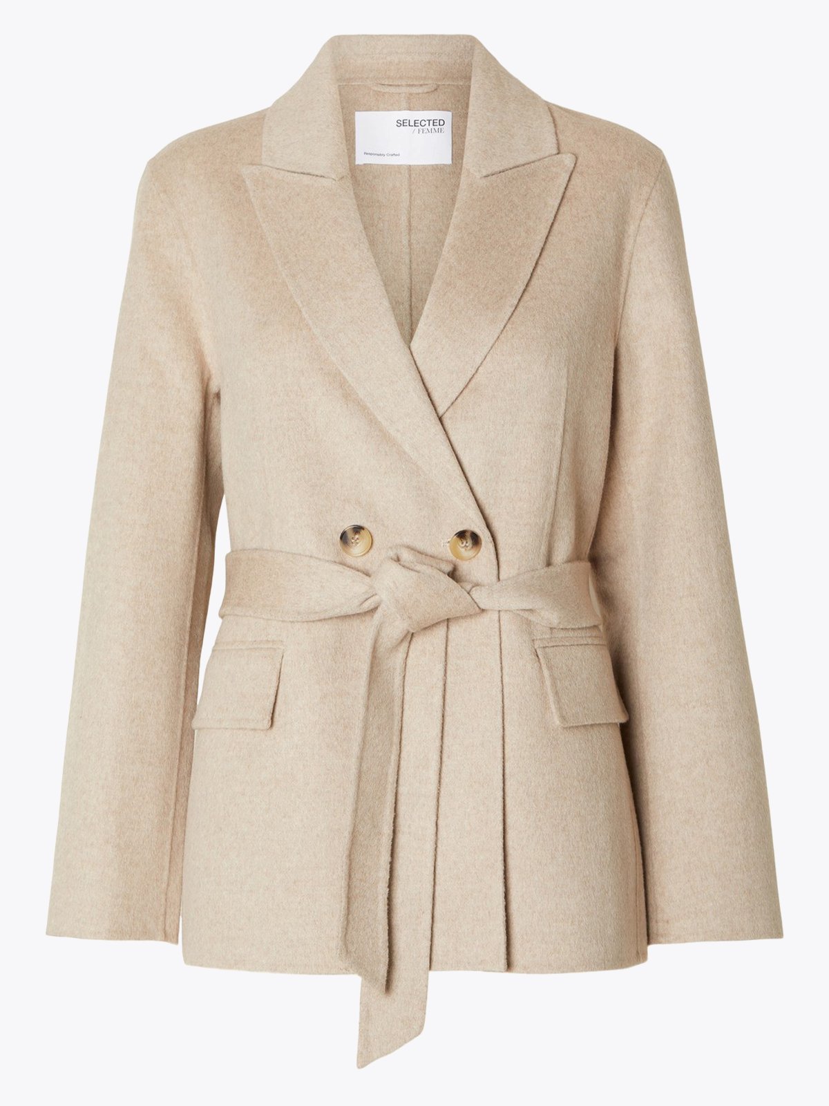 Selected Femme Tara Handmade Jacket B Sandshell