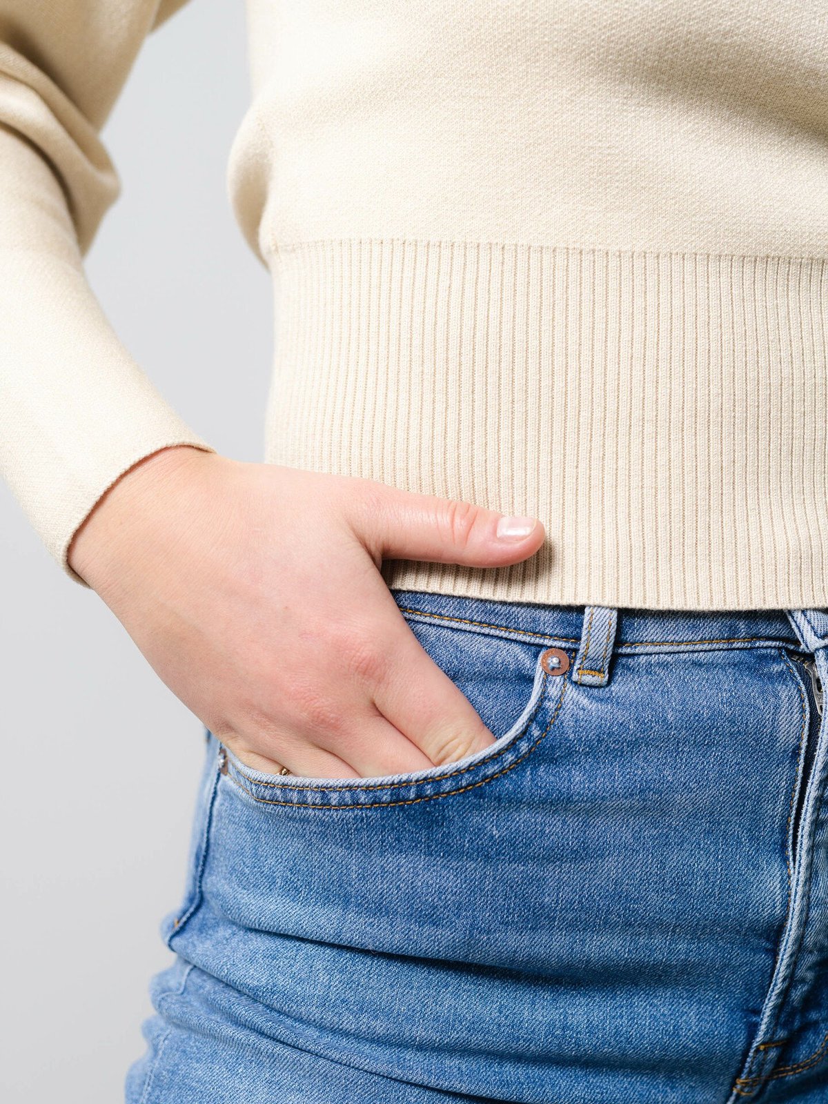 Selected Femme Merle Fyria Long Sleeve Knit Highneck Birch