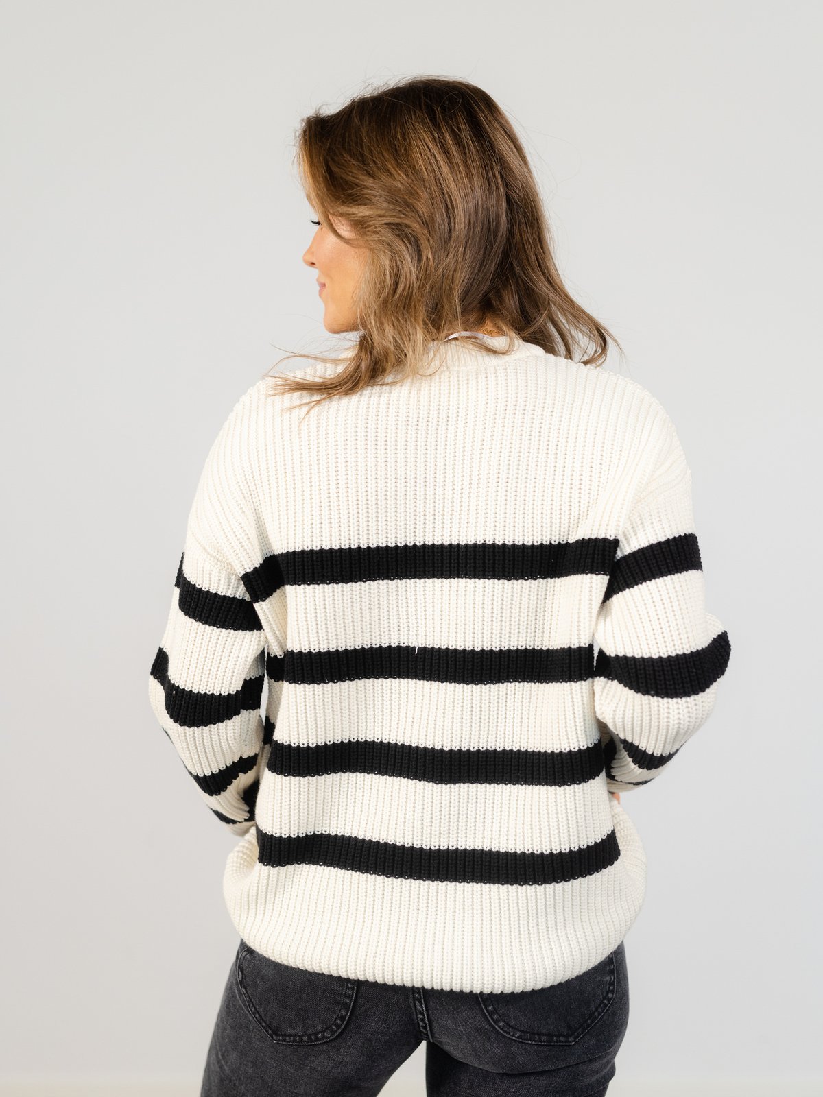 Selected Femme Bloomie Long Sleeve Knit O-Neck Snow White