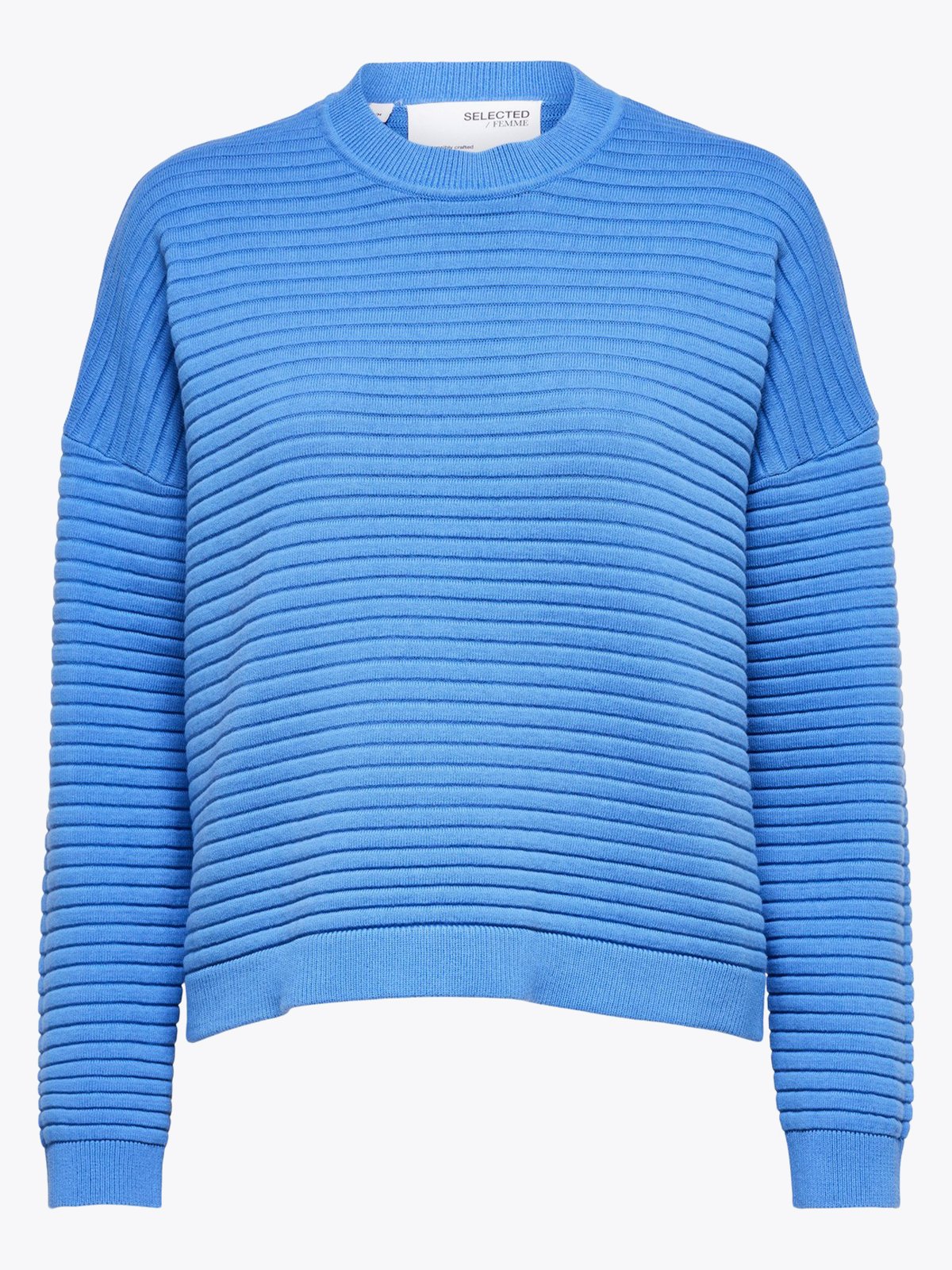 Selected Femme Laurina Long Sleeve Knit O-Neck Ultramarine