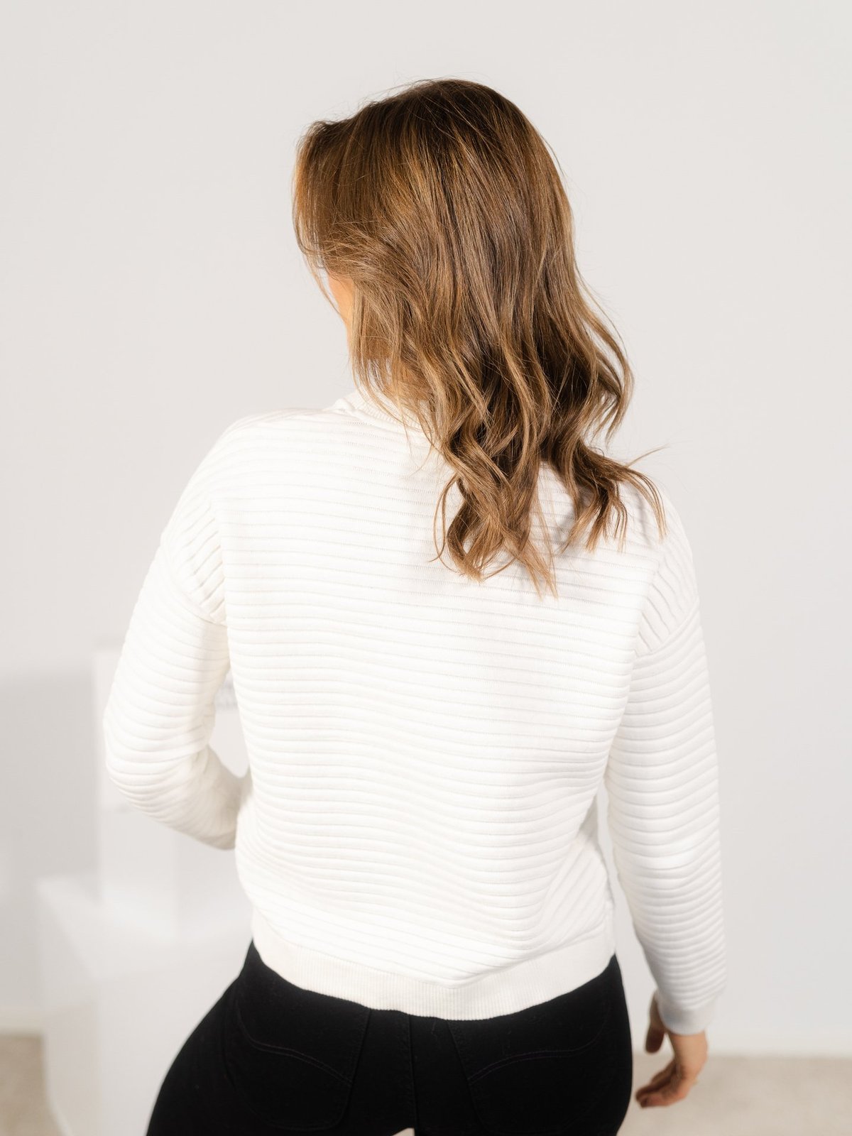 Selected Femme Laurina Long Sleeve Knit O-Neck Snow White