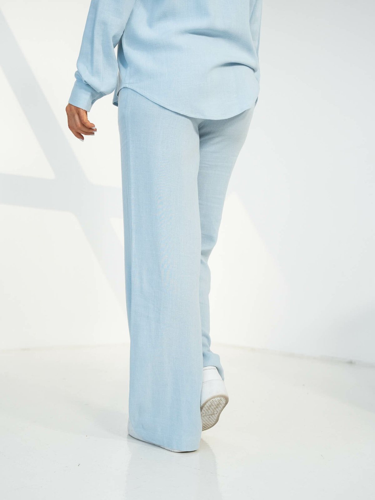 Selected Femme Viva Gulia High Waist Long Sun Pant Cashmere Blue