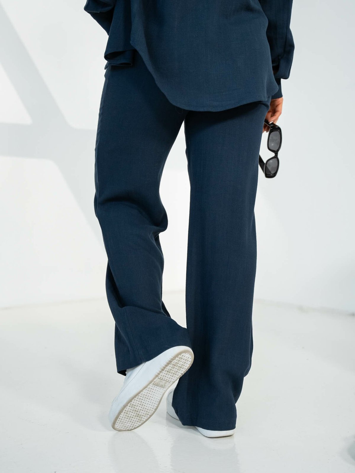 Selected Femme Viva Gulia High Waist Long Sun Pant Dark Sapphire