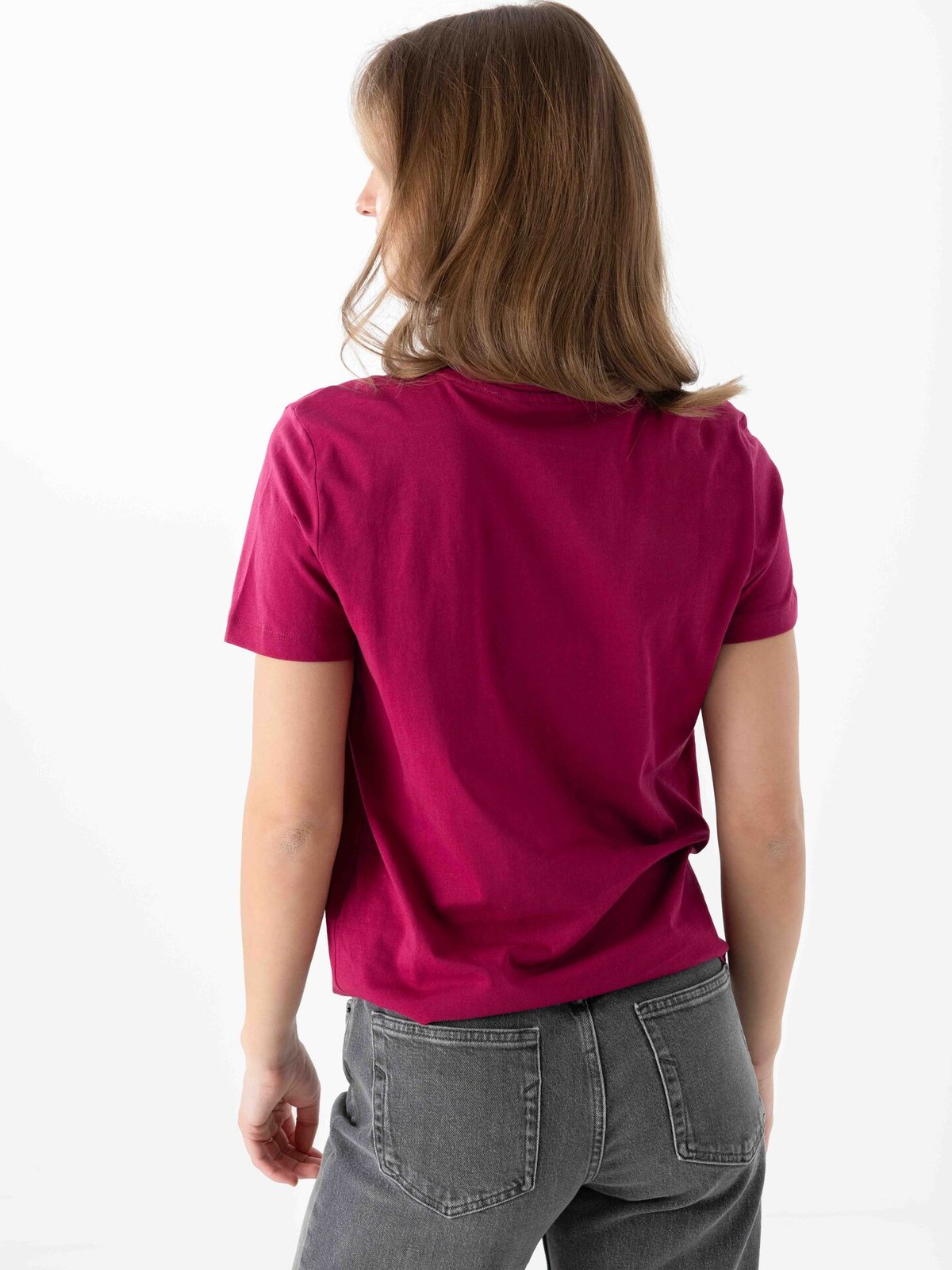 Selected Femme My Essential Short Sleeve O-Neck Tee Anemone