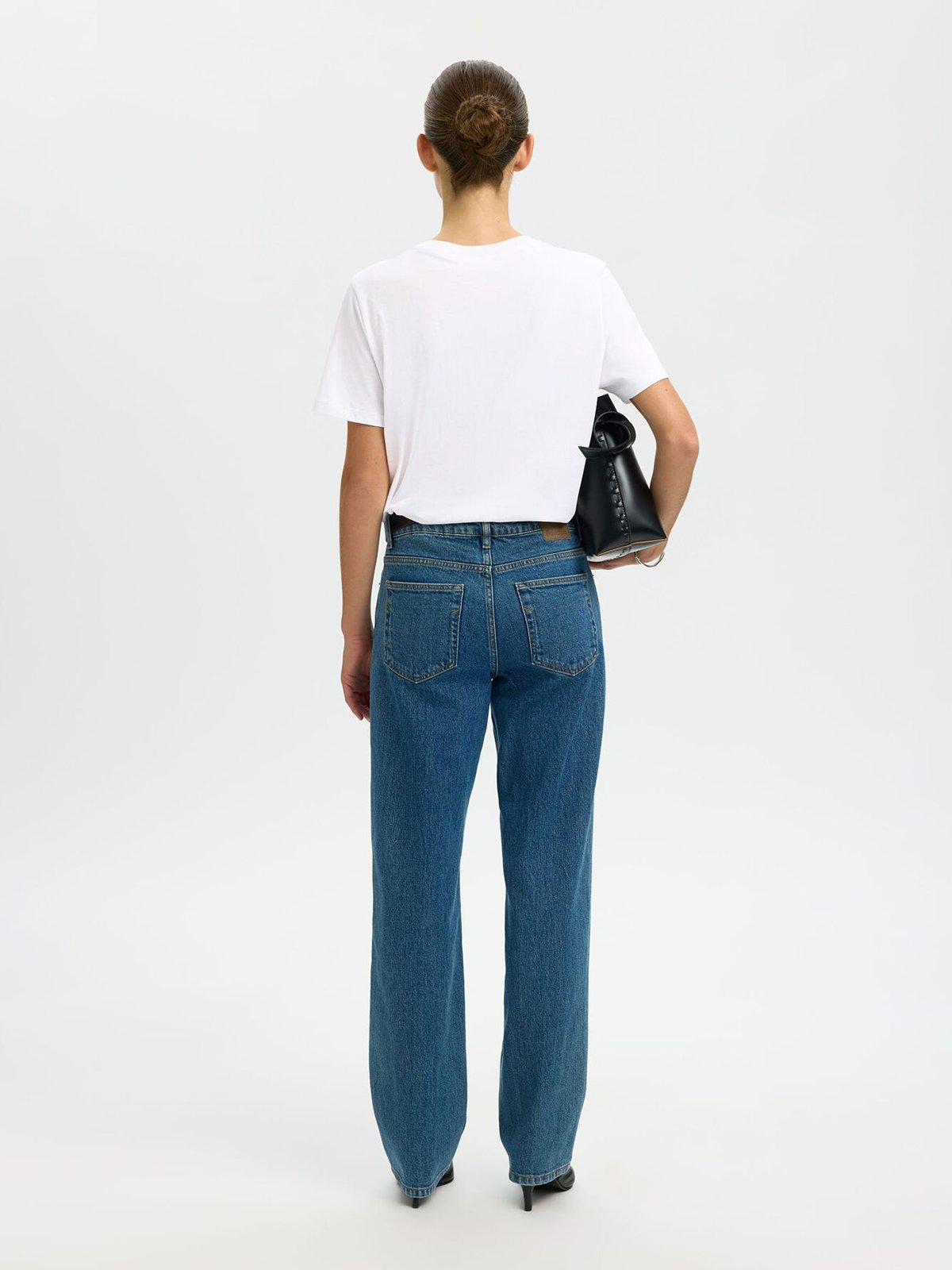 Selected Femme My Essential Short Sleeve O-Neck Tee Bright White