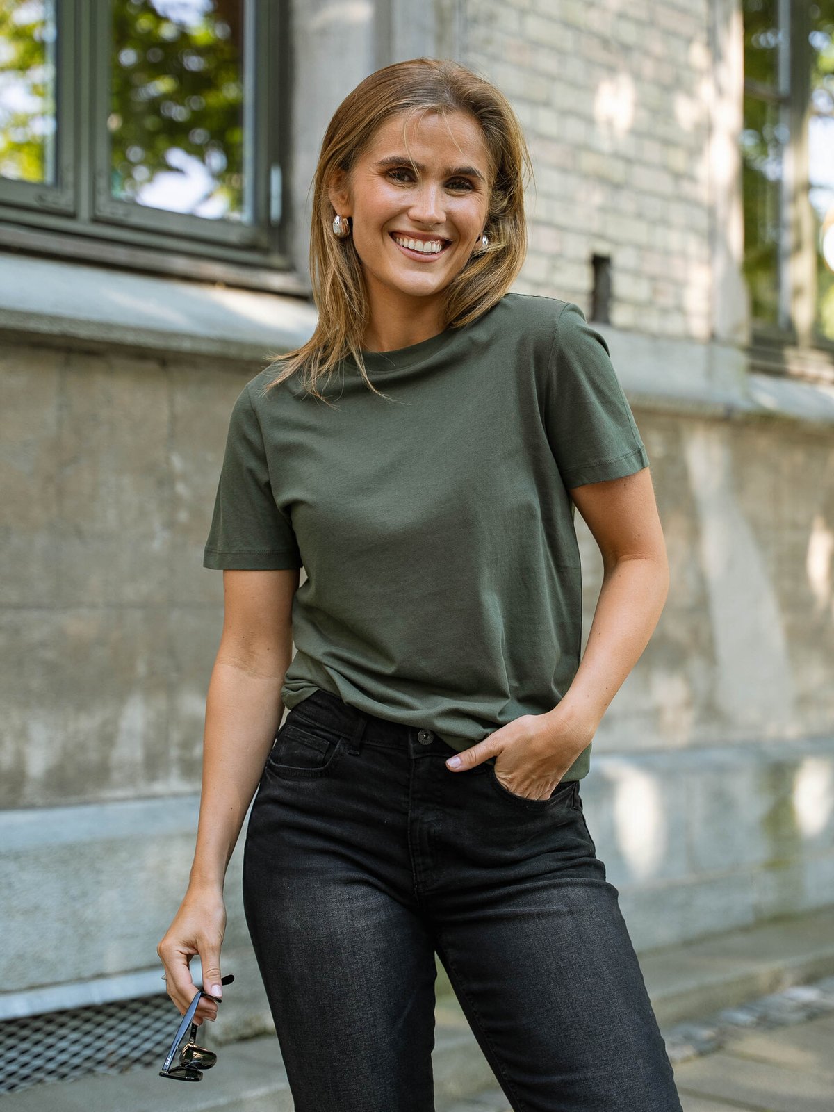 Selected Femme My Essential Short Sleeve O-Neck Tee Deep Depths