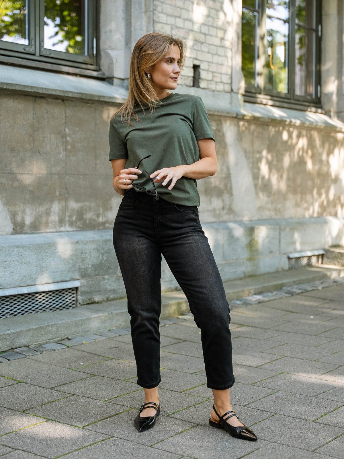 Selected Femme My Essential Short Sleeve O-Neck Tee Deep Depths