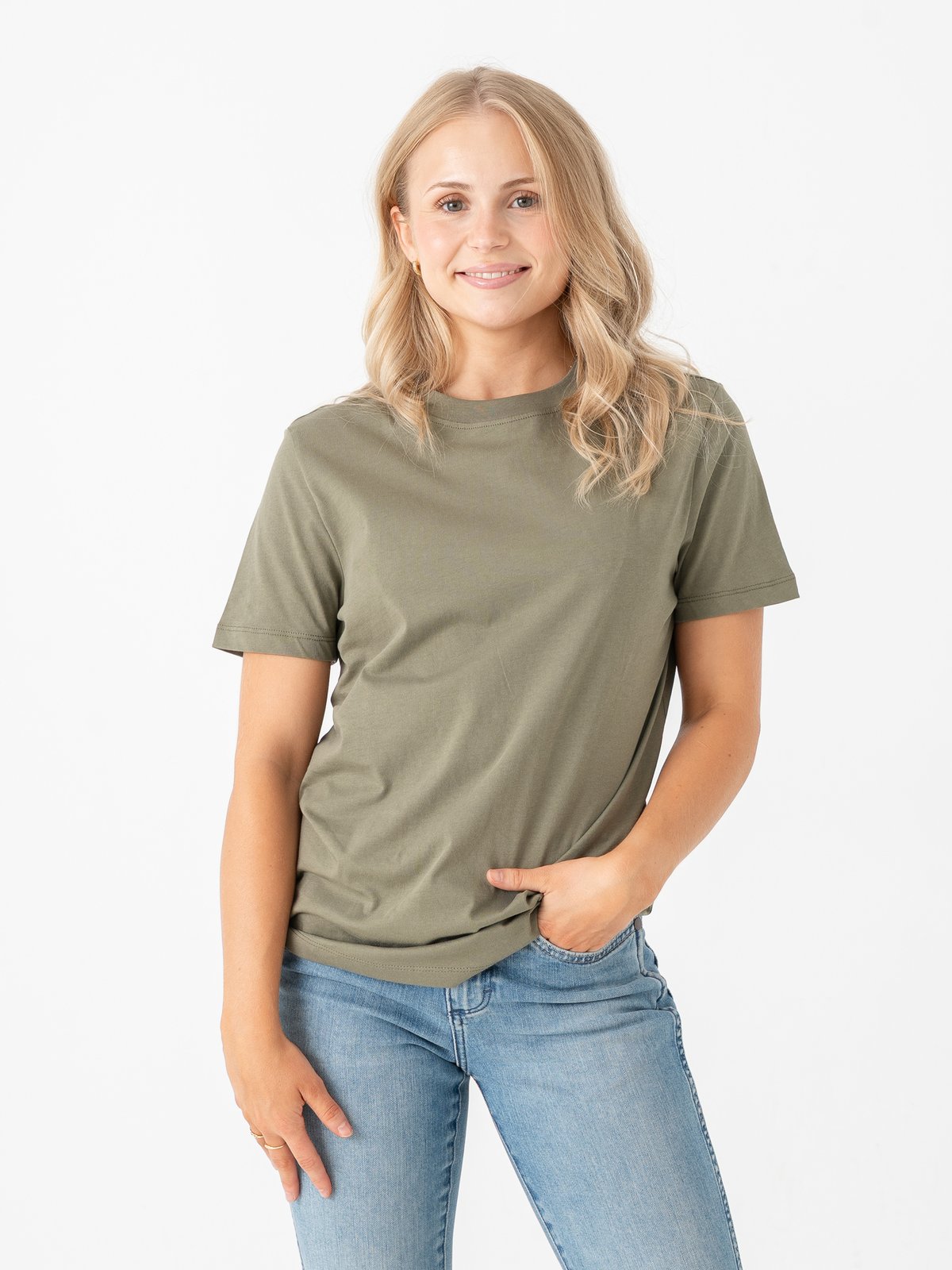 Selected Femme My Essential Short Sleeve O-Neck Tee Kalamata