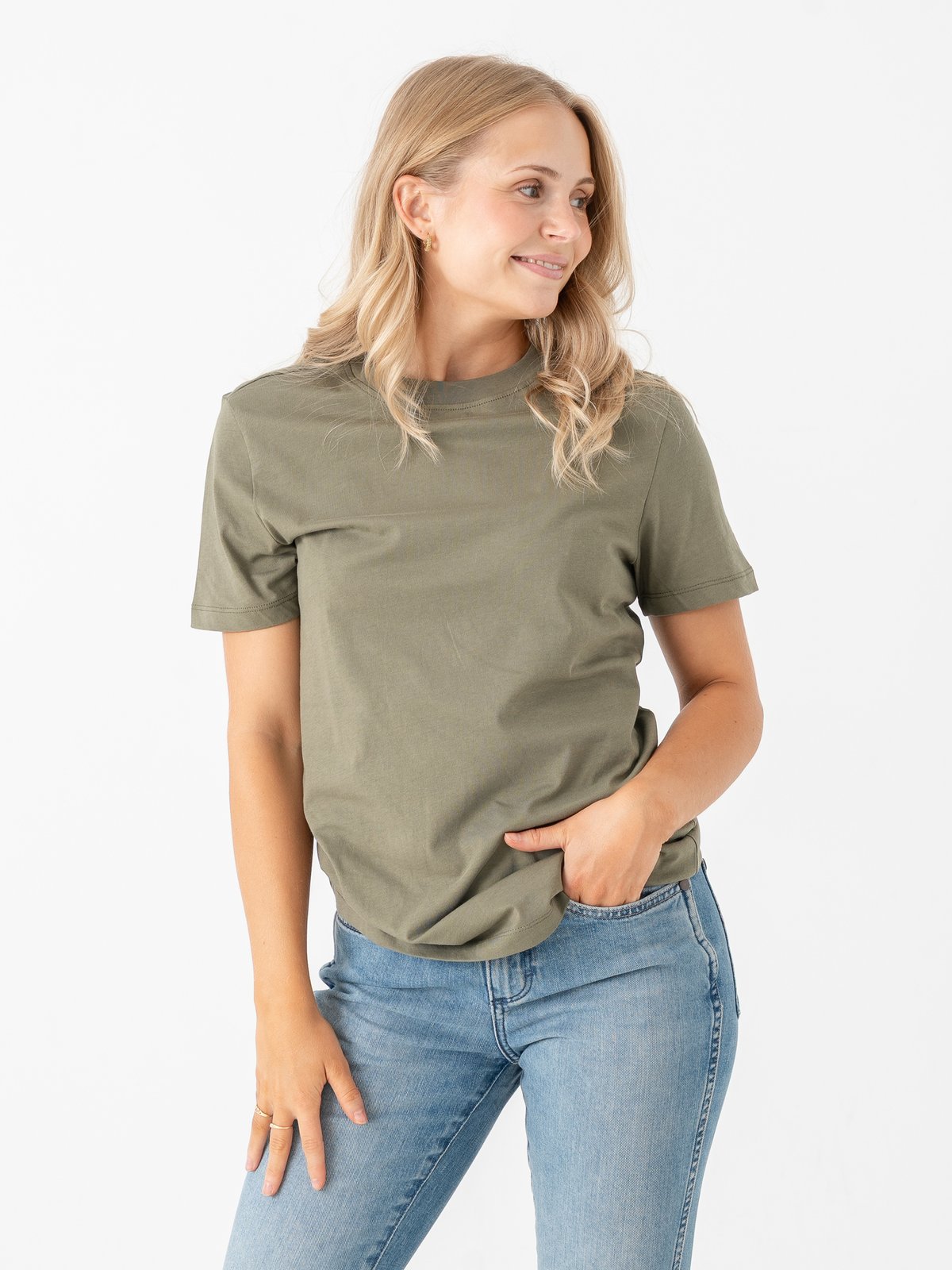 Selected Femme My Essential Short Sleeve O-Neck Tee Kalamata