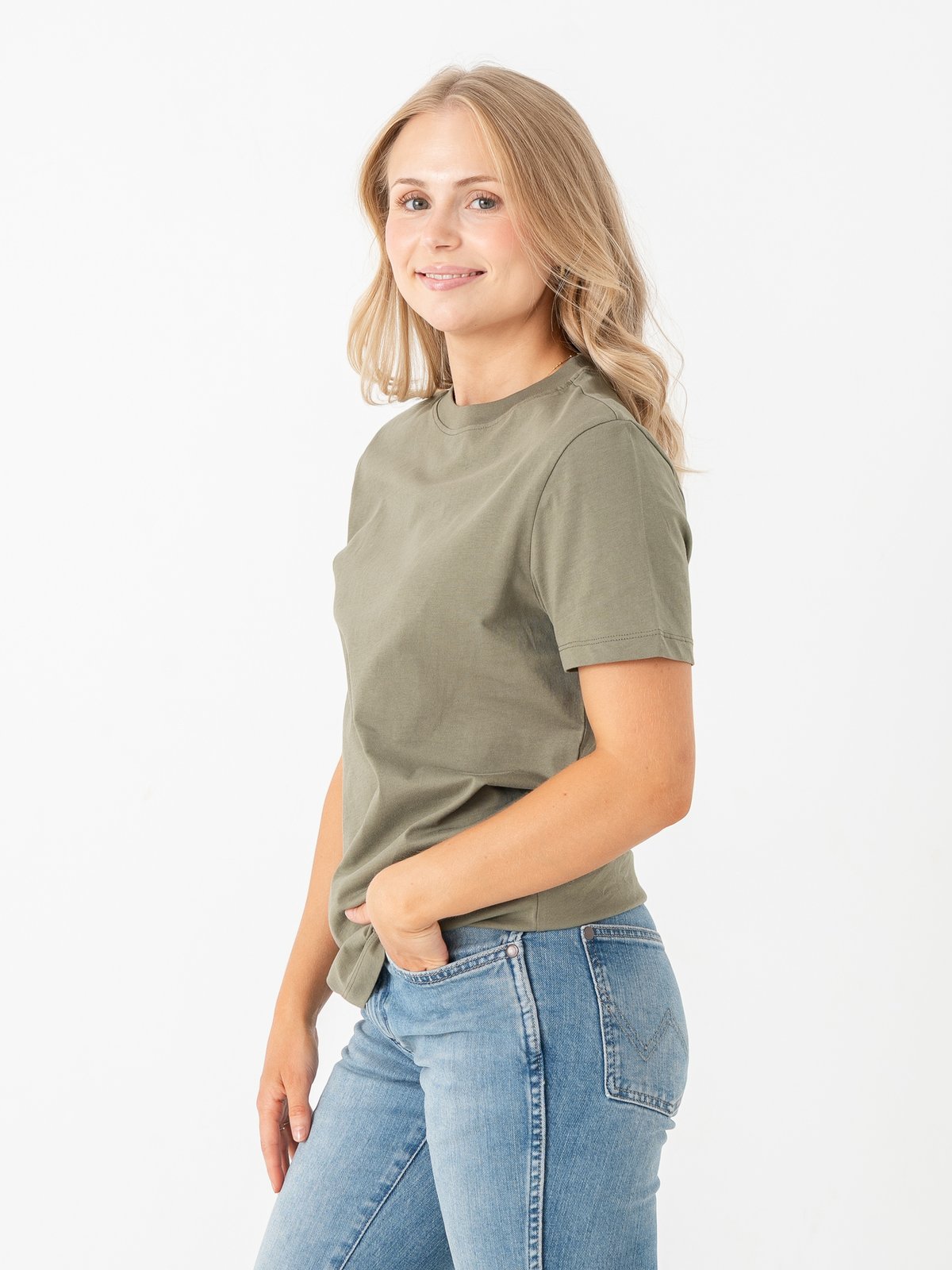 Selected Femme My Essential Short Sleeve O-Neck Tee Kalamata