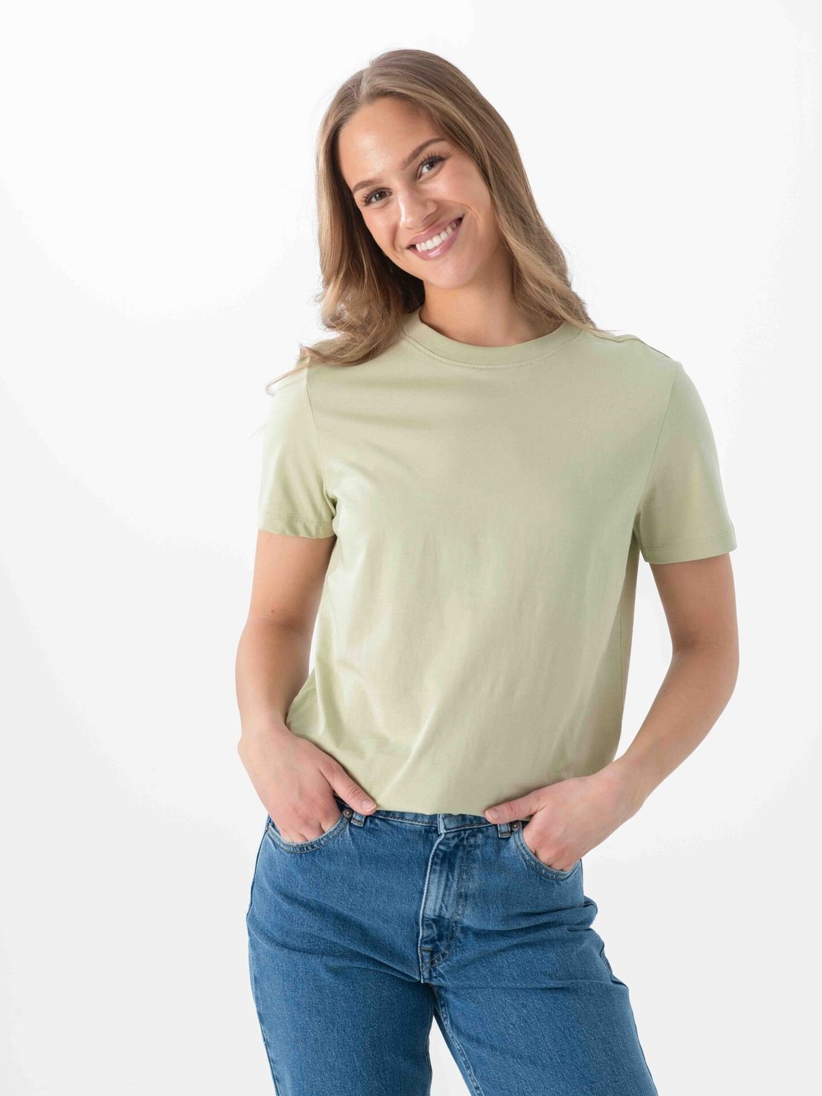 Selected Femme My Essential Short Sleeve O-Neck Tee Lint