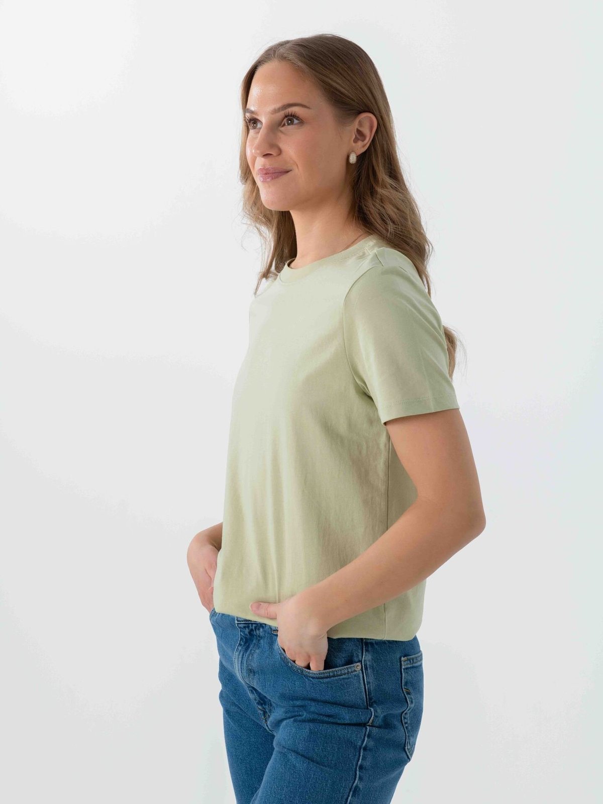 Selected Femme My Essential Short Sleeve O-Neck Tee Lint