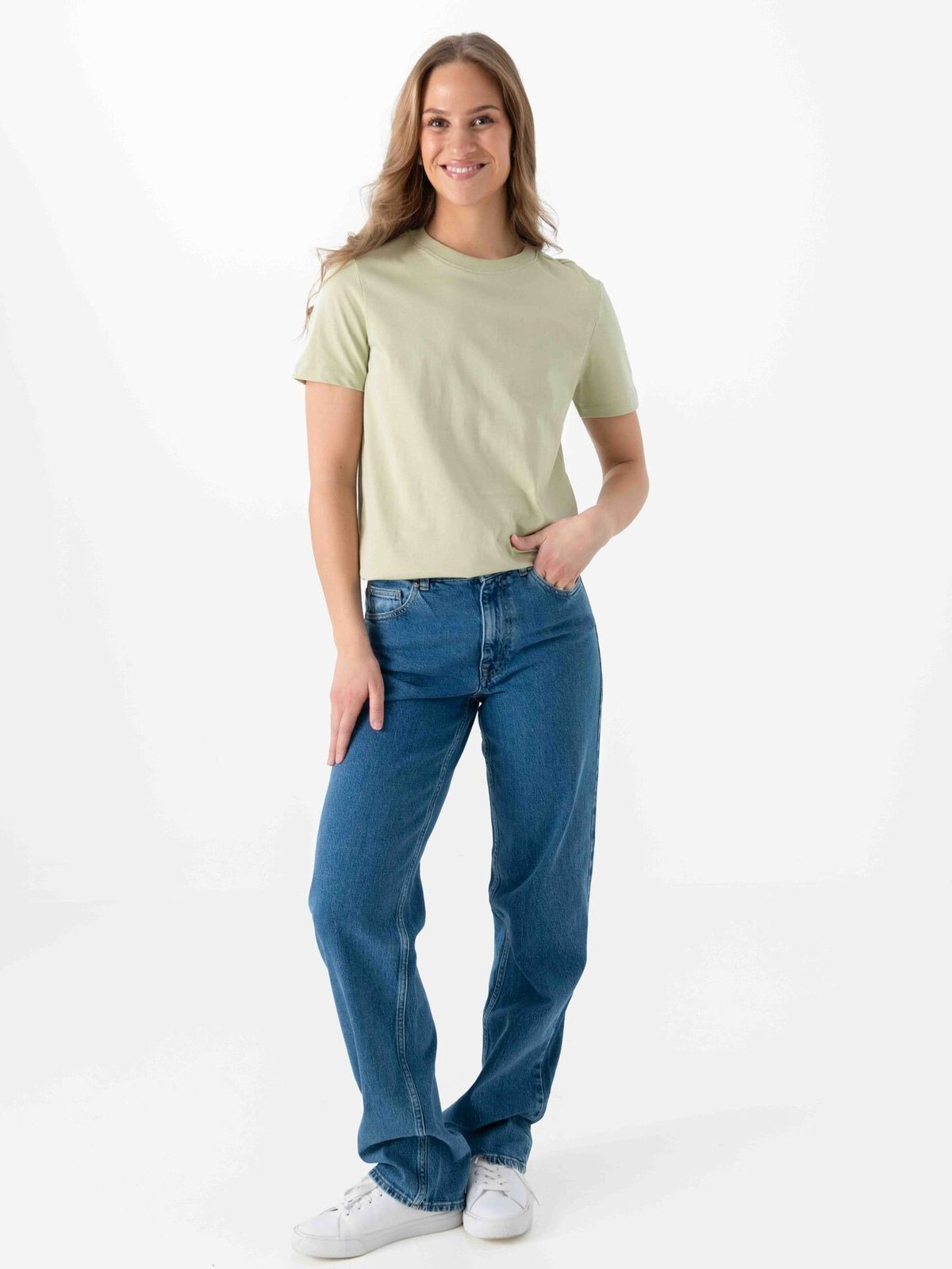 Selected Femme My Essential Short Sleeve O-Neck Tee Lint