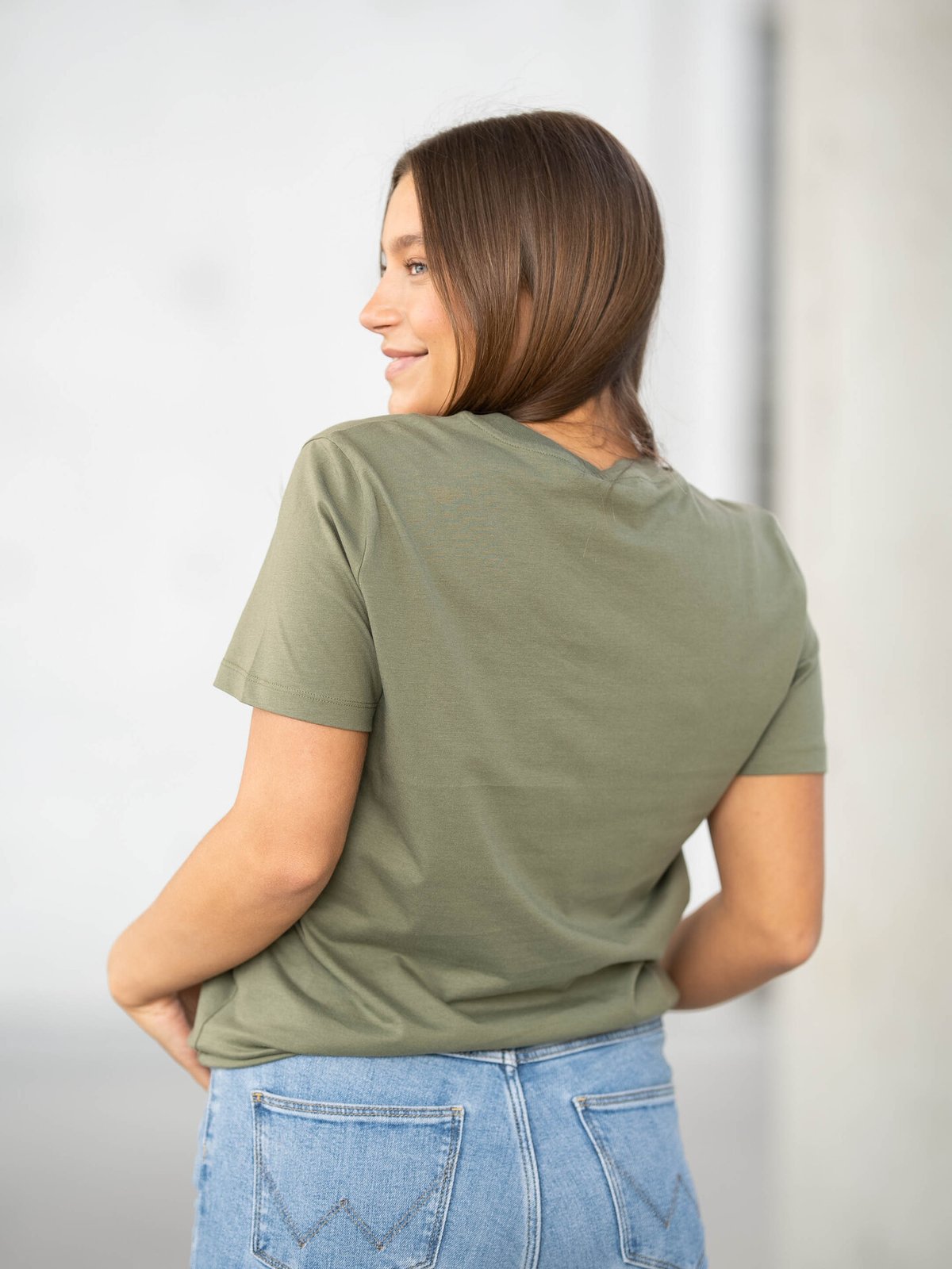 Selected Femme My Essential Short Sleeve O-Neck Tee Olivine