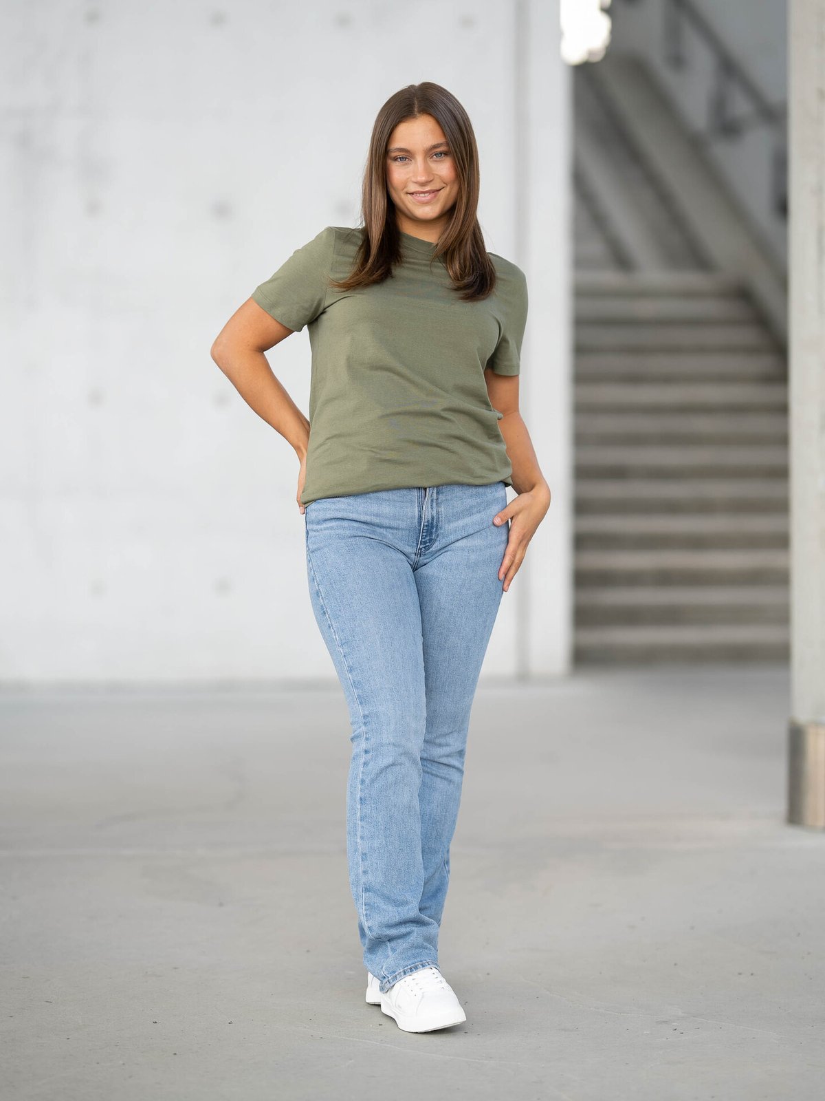 Selected Femme My Essential Short Sleeve O-Neck Tee Olivine