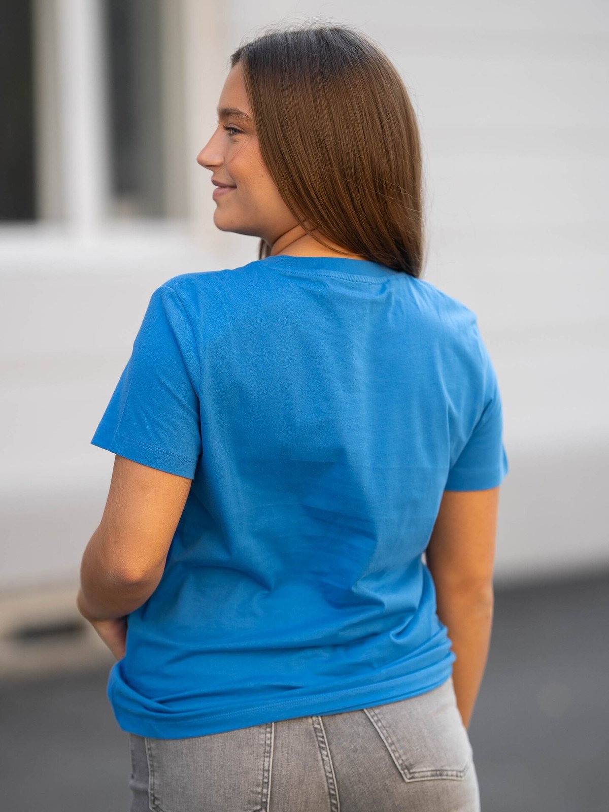 Selected Femme My Essential Short Sleeve O-Neck Tee Sonic