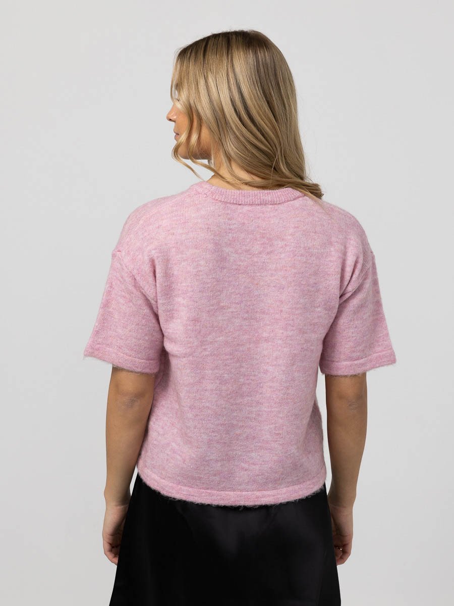 Selected Femme Liliana ME 2/4 Knit O-Neck Sweet Lilac Melange