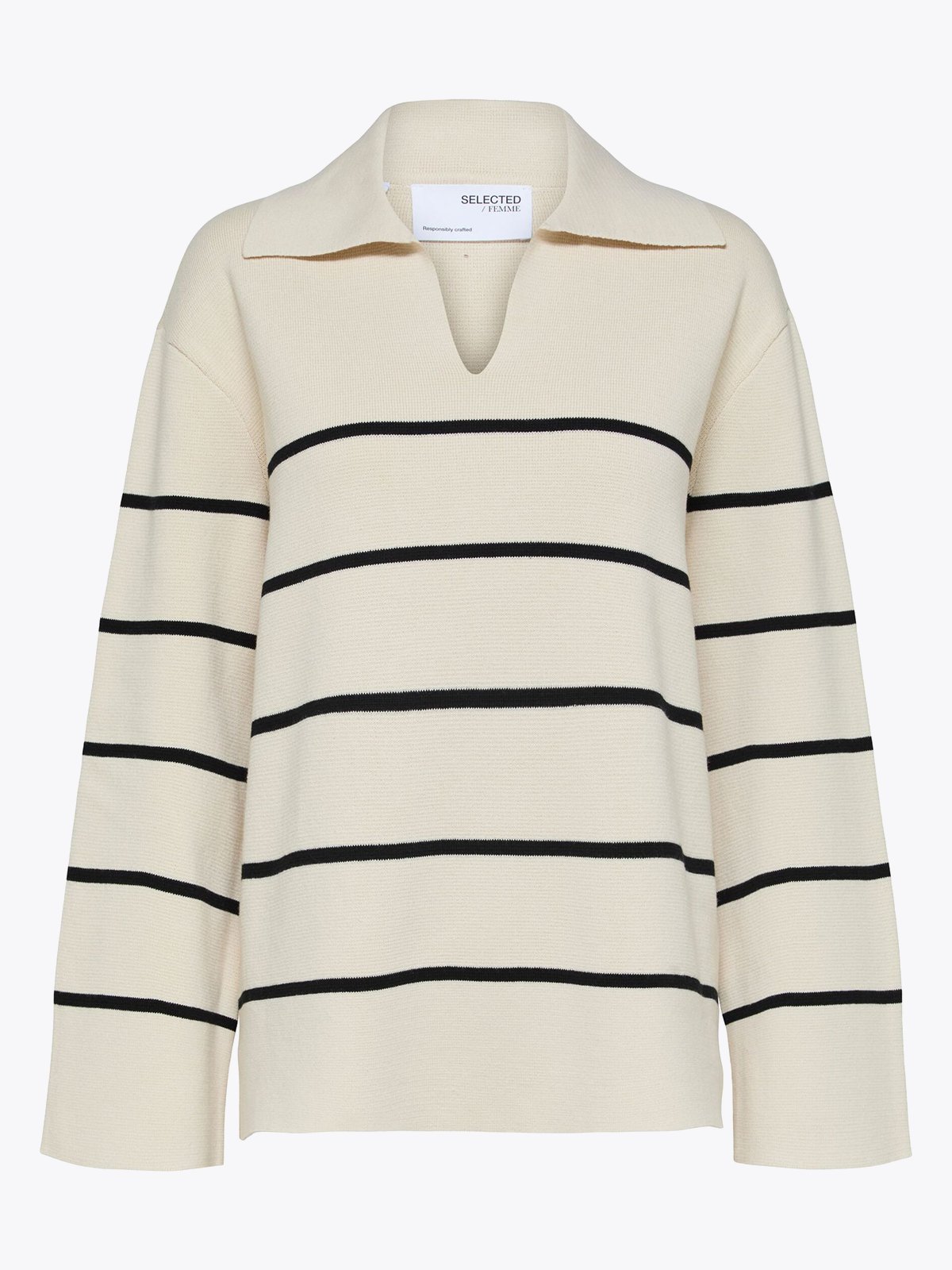 Selected Femme Liva Eja Long Sleeve Knit Collar Birch