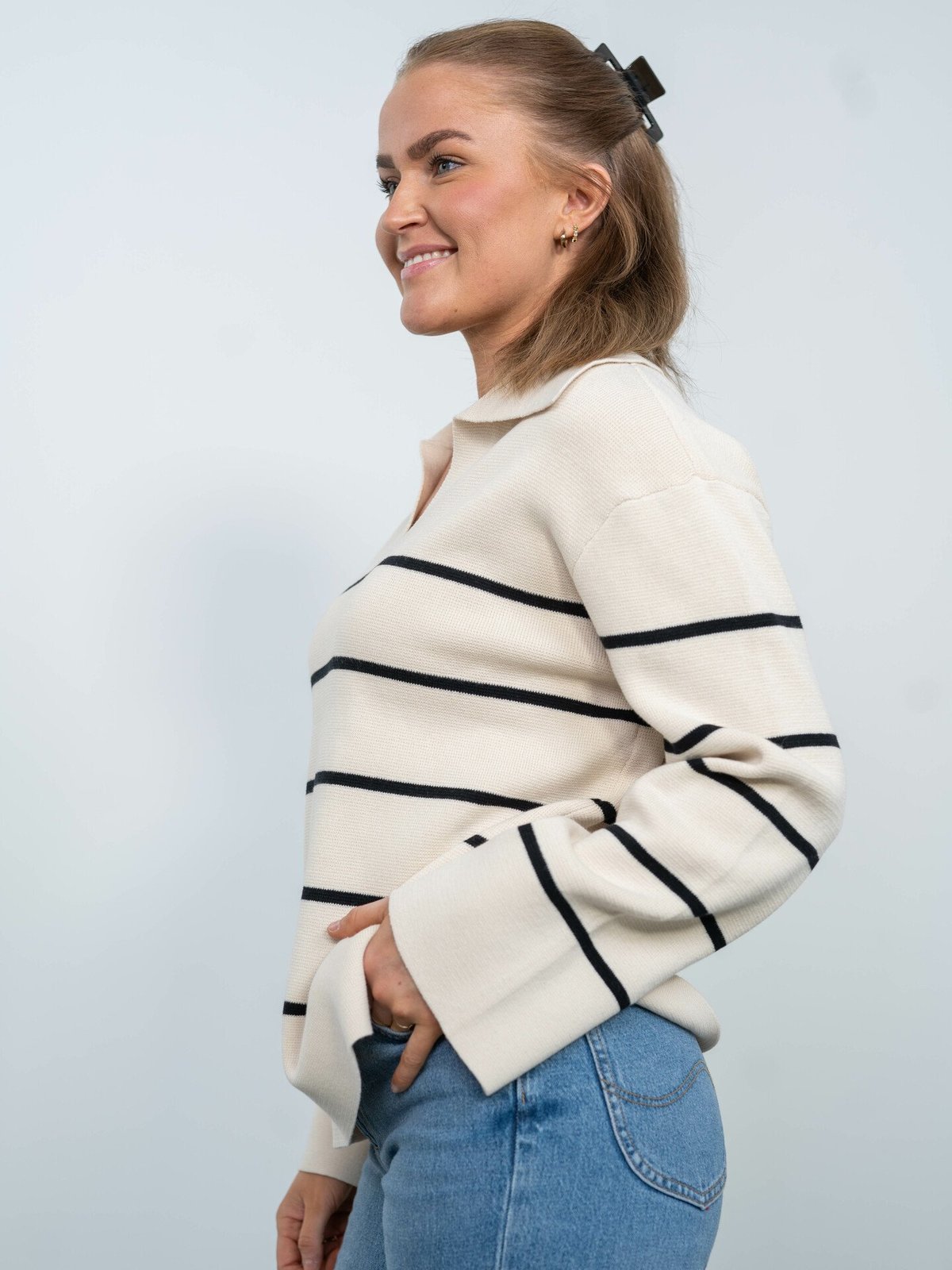 Selected Femme Liva Eja Long Sleeve Knit Collar Birch