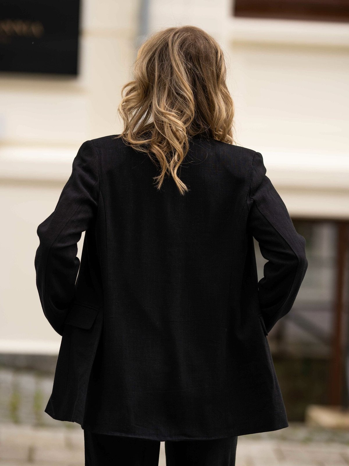 Selected Femme Viva Long Sleeve Blazer Black