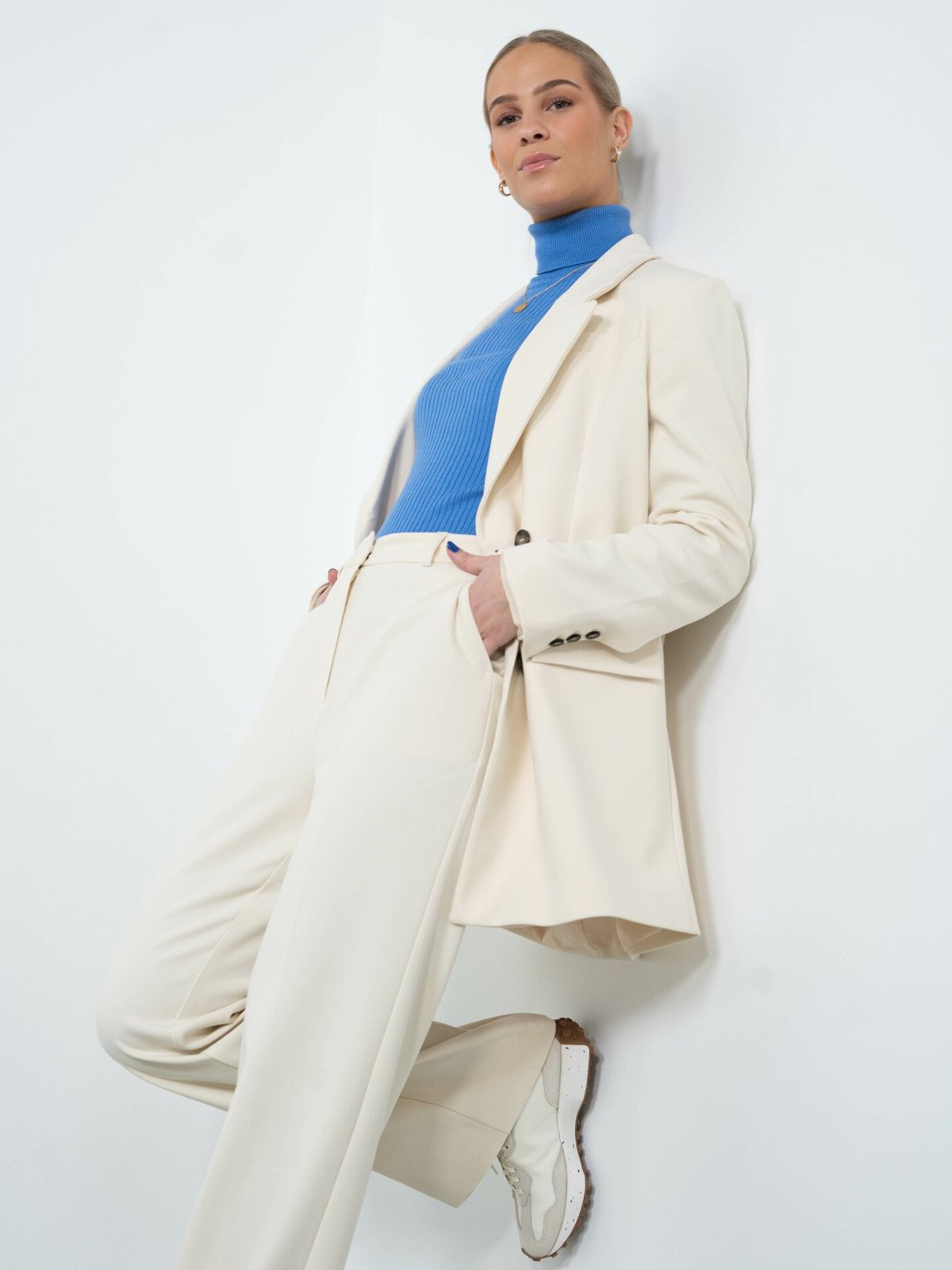 Selected Femme Myla High Waist Wide Pant Birch