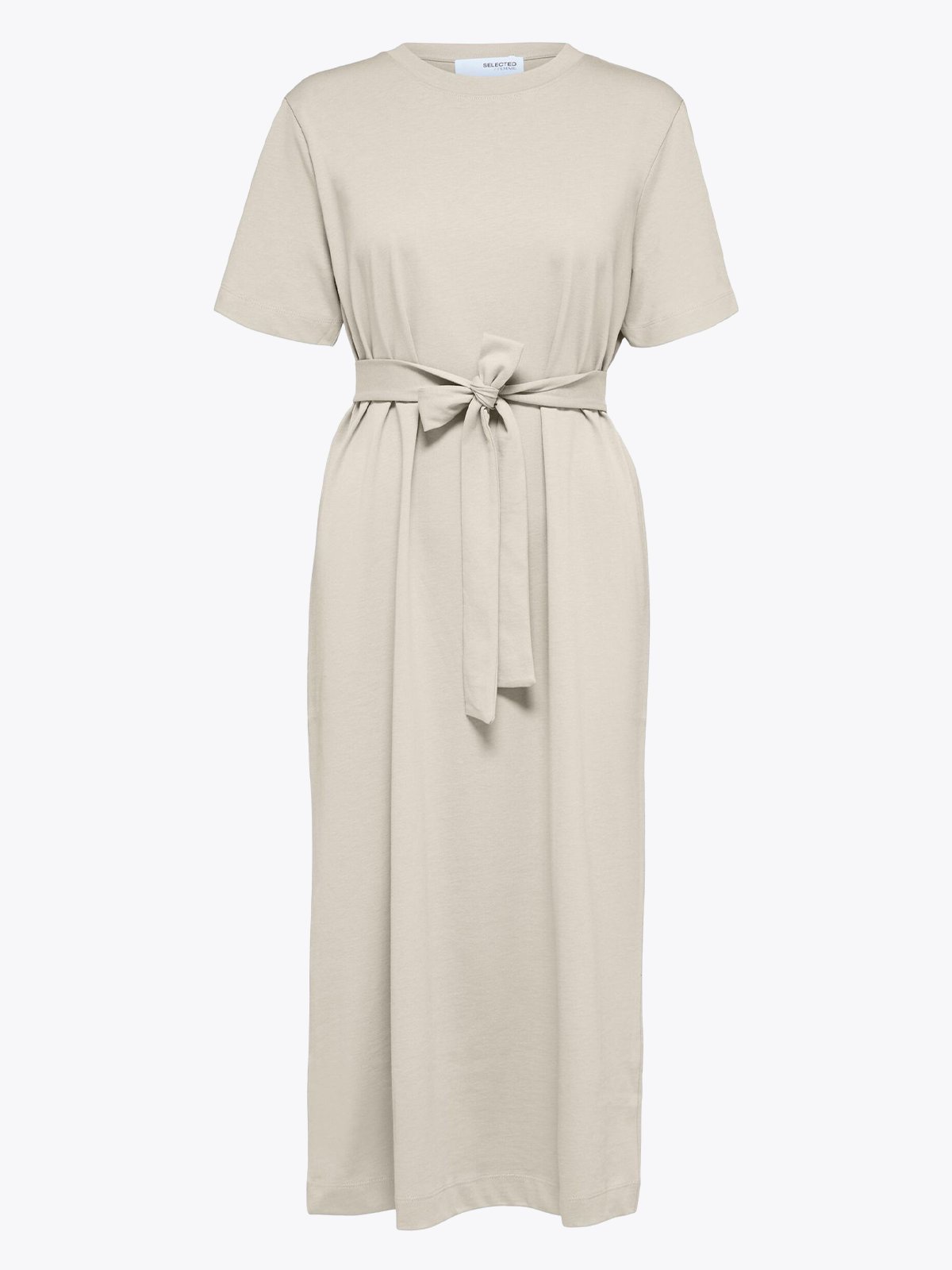 Selected Femme Essential Short Sleeve Ankle Tee Dress Birch