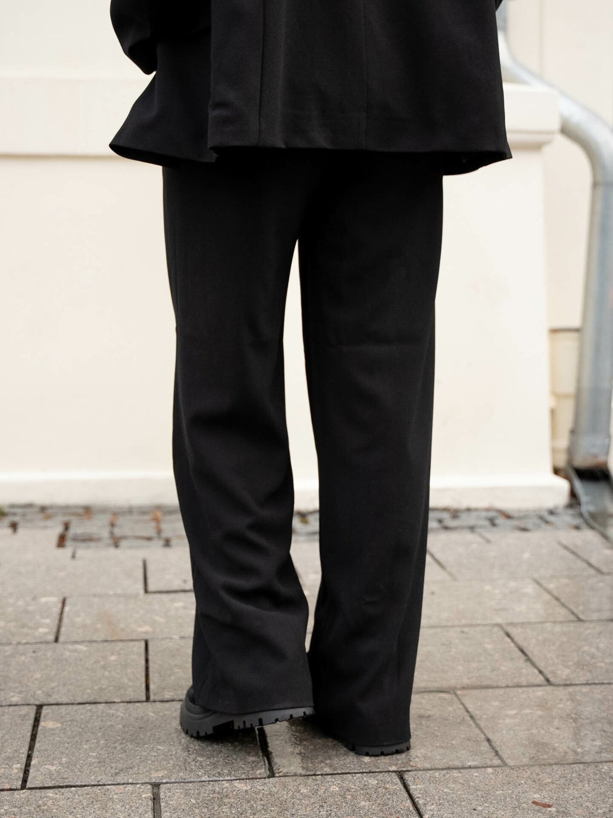 Selected Femme Tinni-Relaxed Mid Waist Wide Pant Black