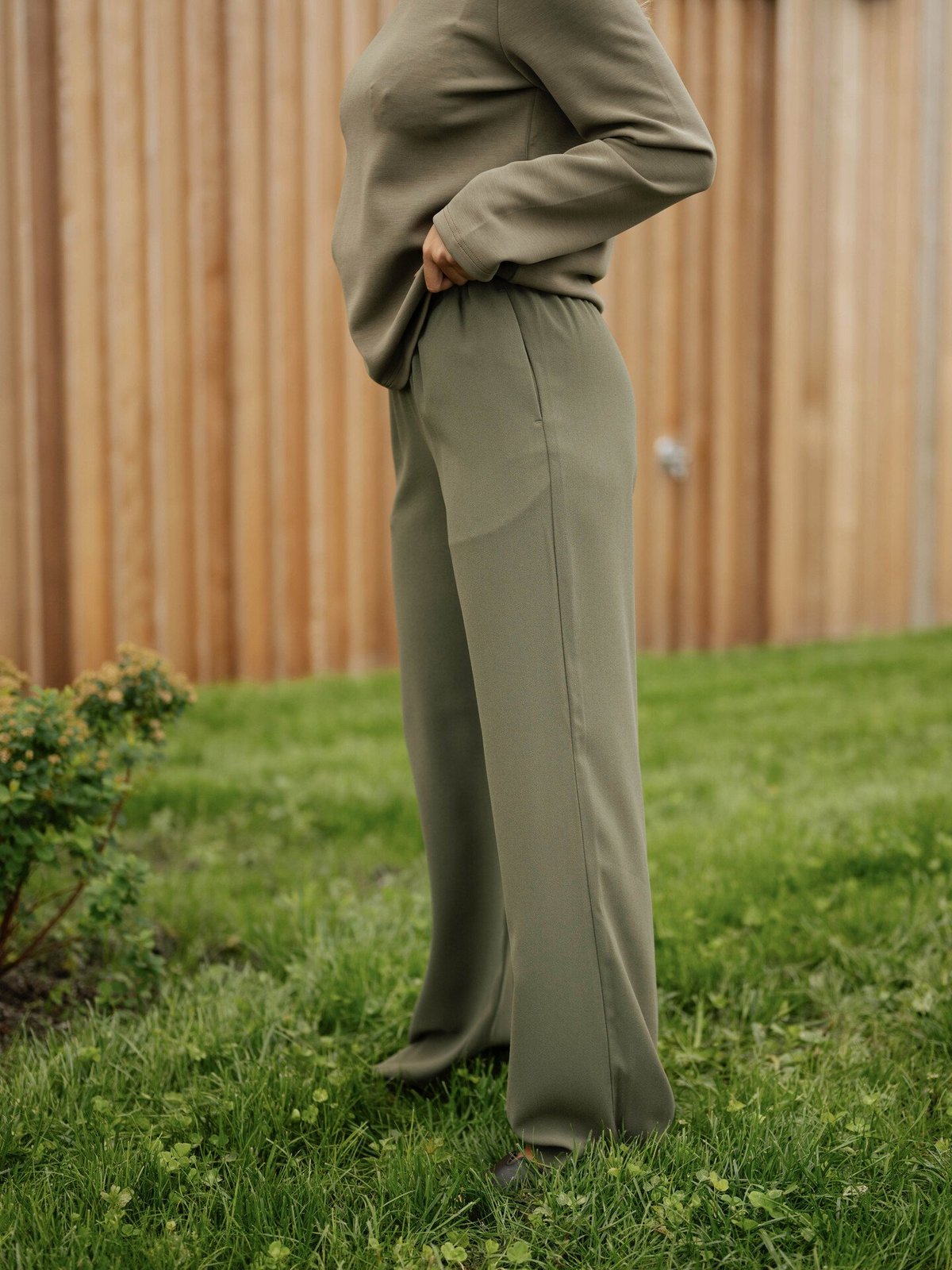 Selected Femme Tinni-Relaxed Mid Waist Wide Pant Kalamata