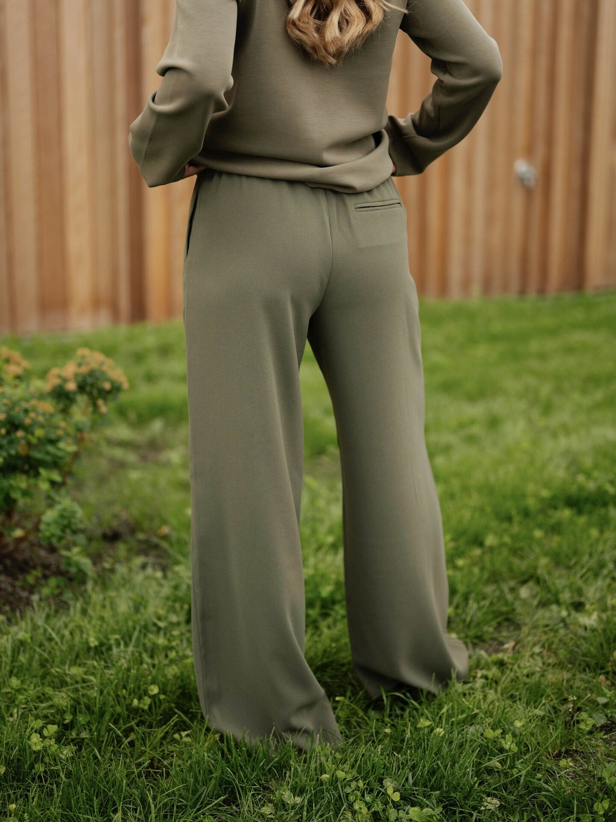 Selected Femme Tinni-Relaxed Mid Waist Wide Pant Kalamata