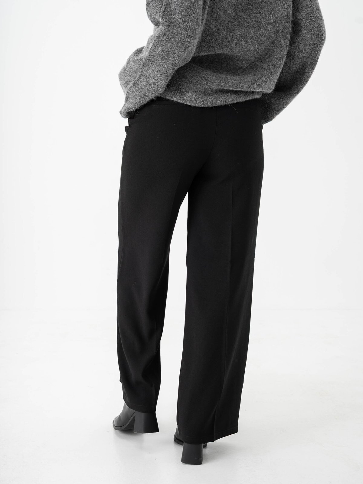 Selected Femme Tinni Midwaist Wide Pant Black