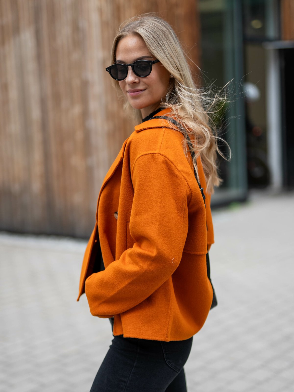 Selected Femme Lisa Short Handmade Jacket Marmalade