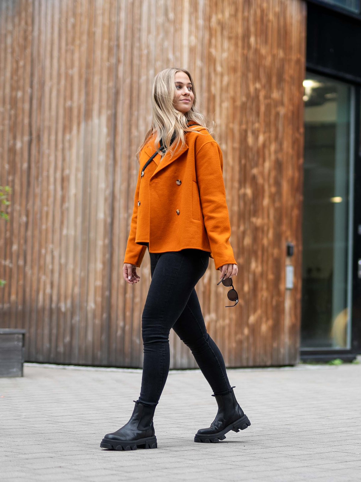 Selected Femme Lisa Short Handmade Jacket Marmalade