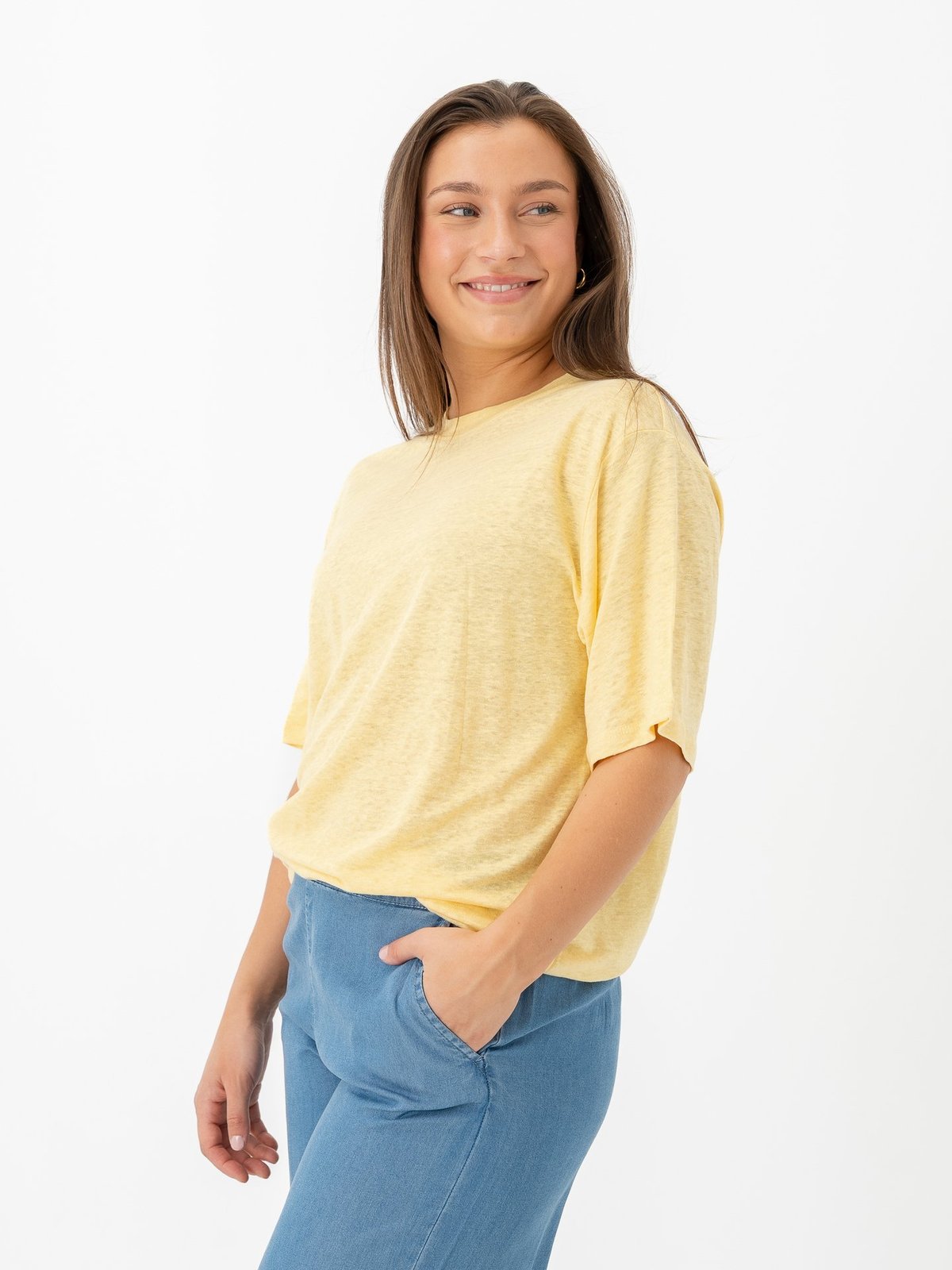 Selected Femme Vilja Linen Short Sleeve Tee Sundress